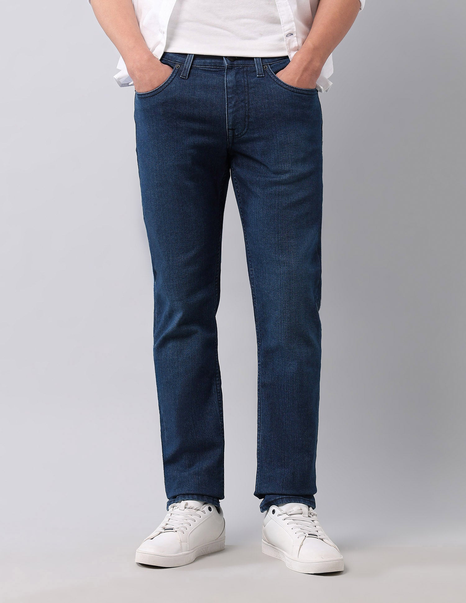 Brandon Slim Tapered Fit Blue Jeans