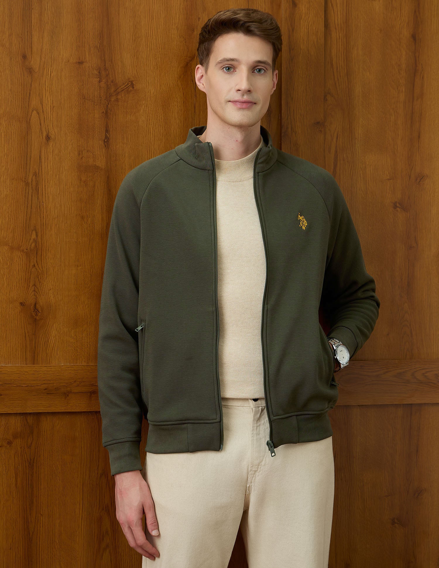 Equestrian Aisle Theater Textured Sweatshirt