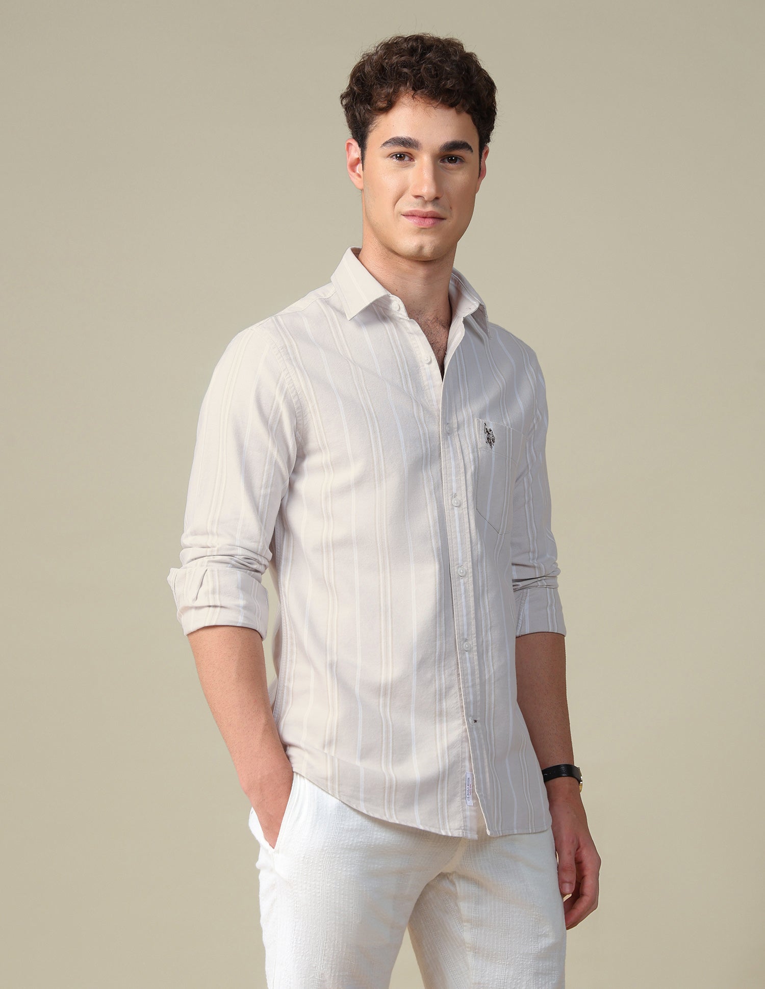 Vertical Striped Oxford Shirt