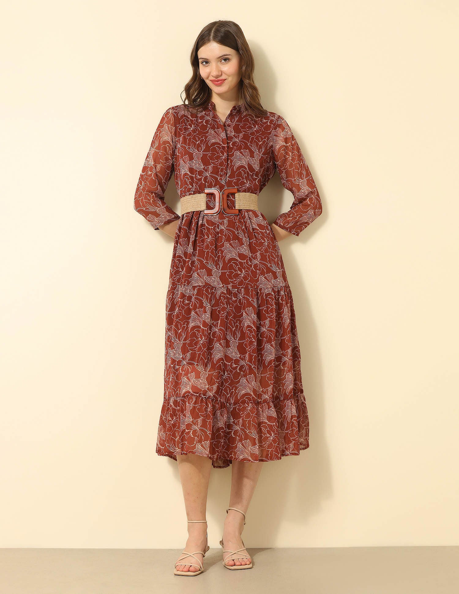 Floral Printed Midi Dress