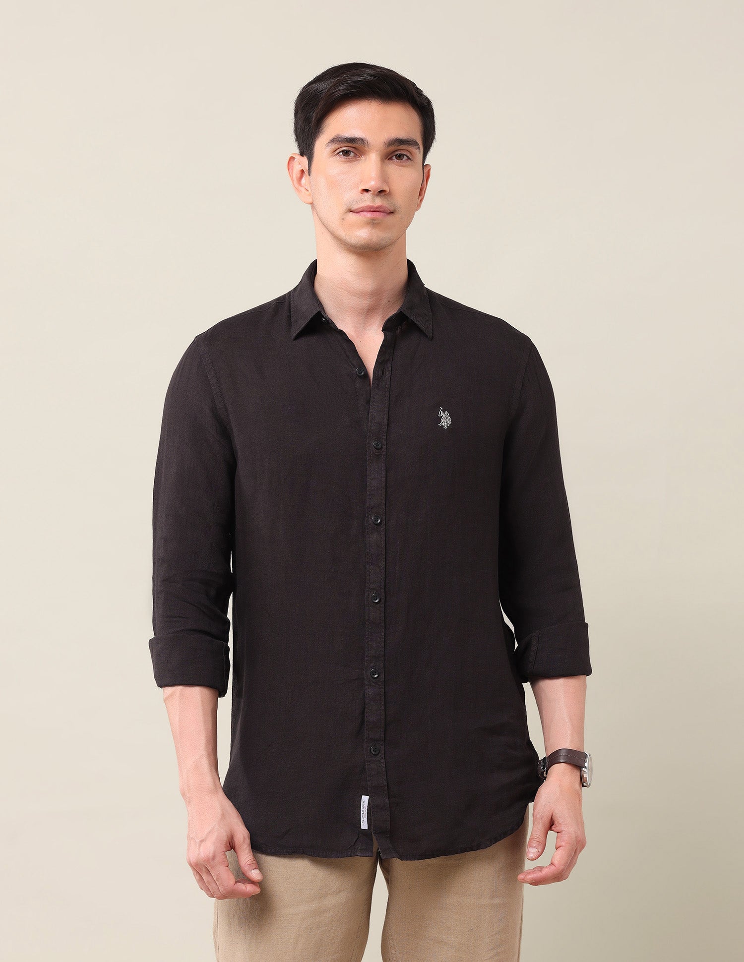 Solid Pure Linen Shirt