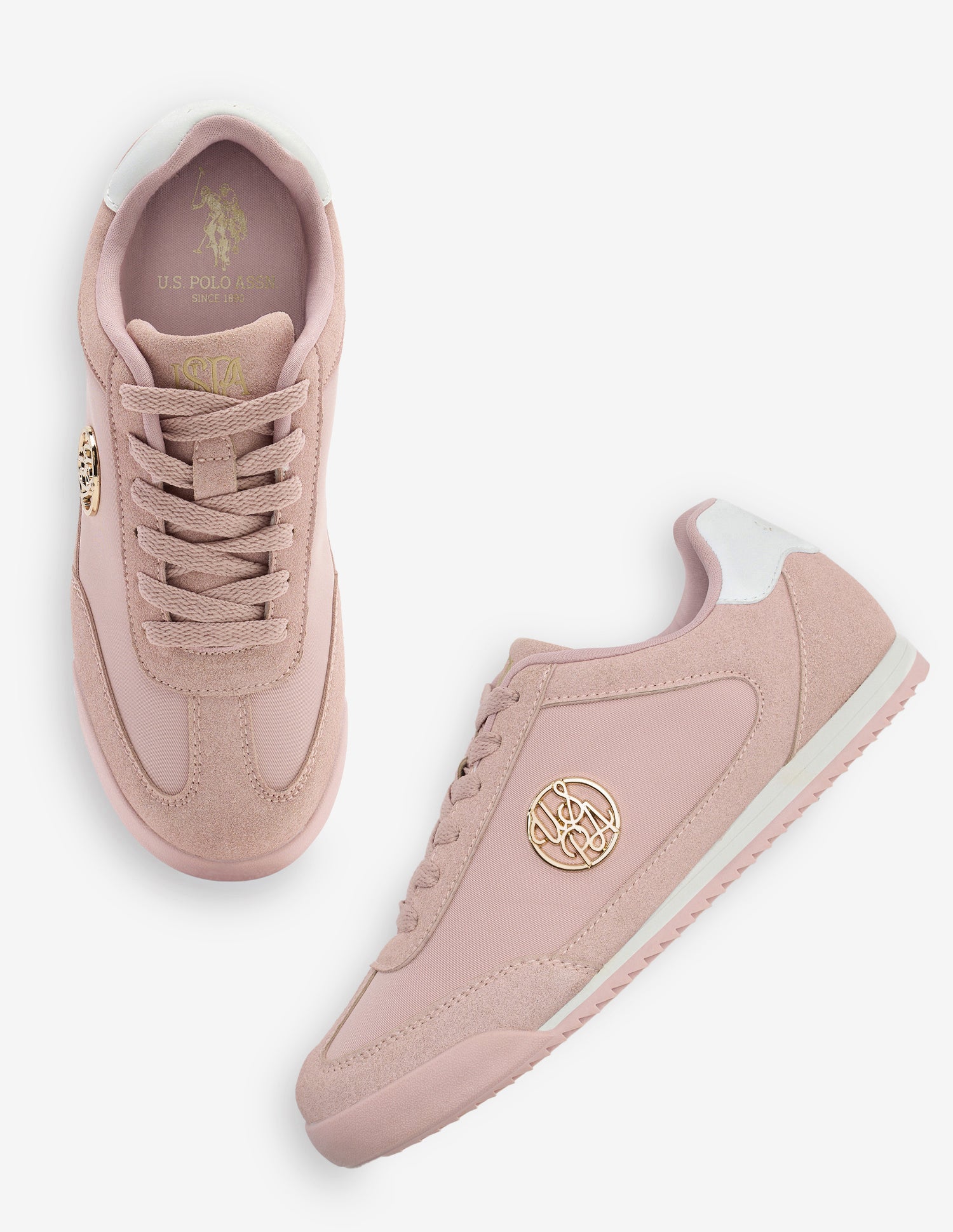 Ondine Lace-Ups Suede Sneakers Blush - U.S. Polo Assn. India | Large