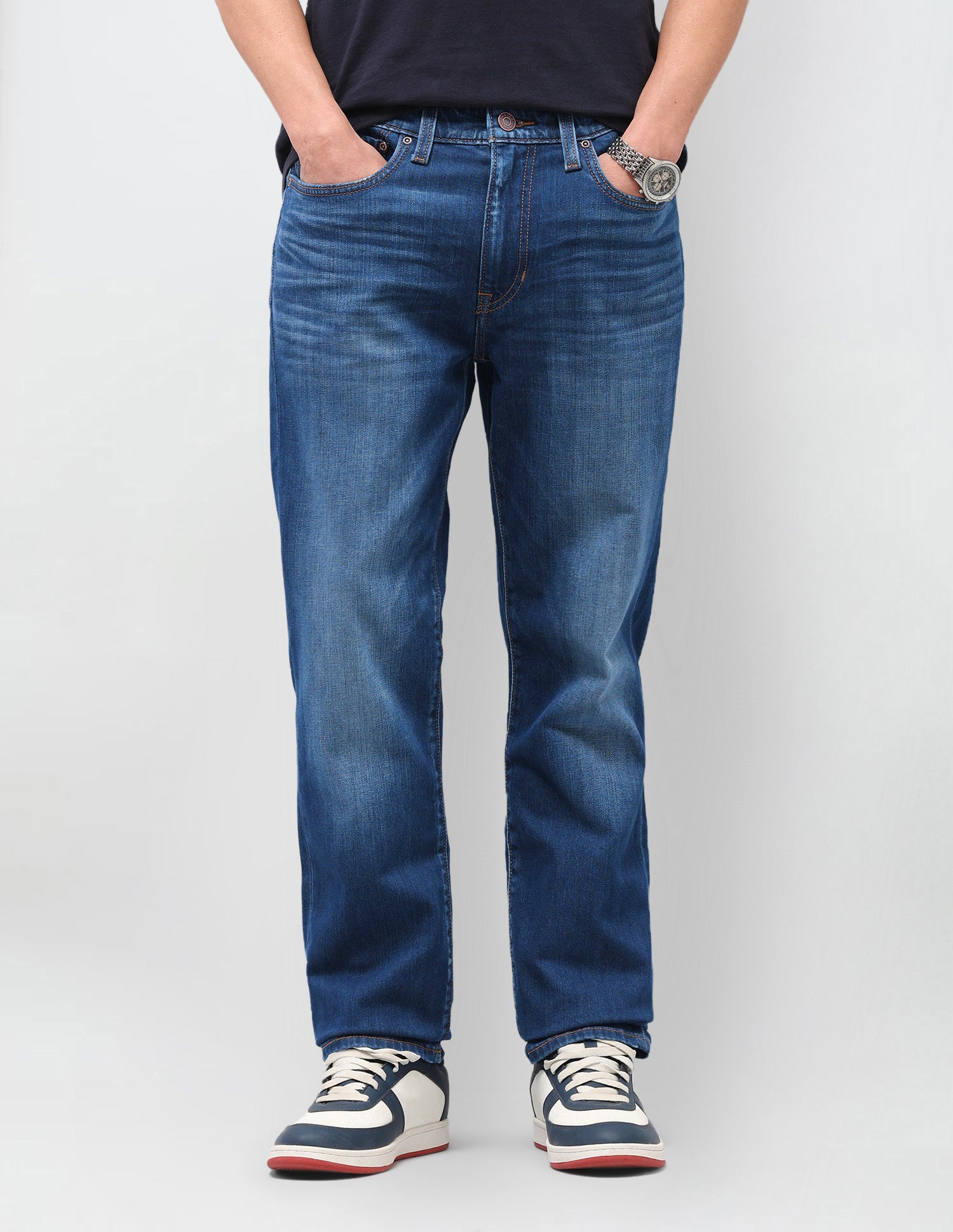 Solid Slim Fit Jeans Blue - U.S. Polo Assn. India | Large