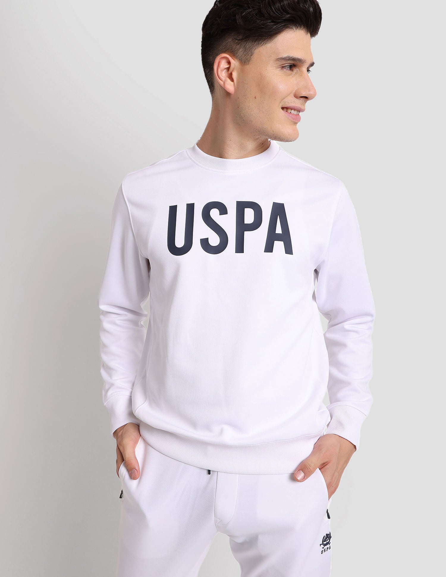 Durable Athletic Pullover White - U.S. POLO ASSN. | Large