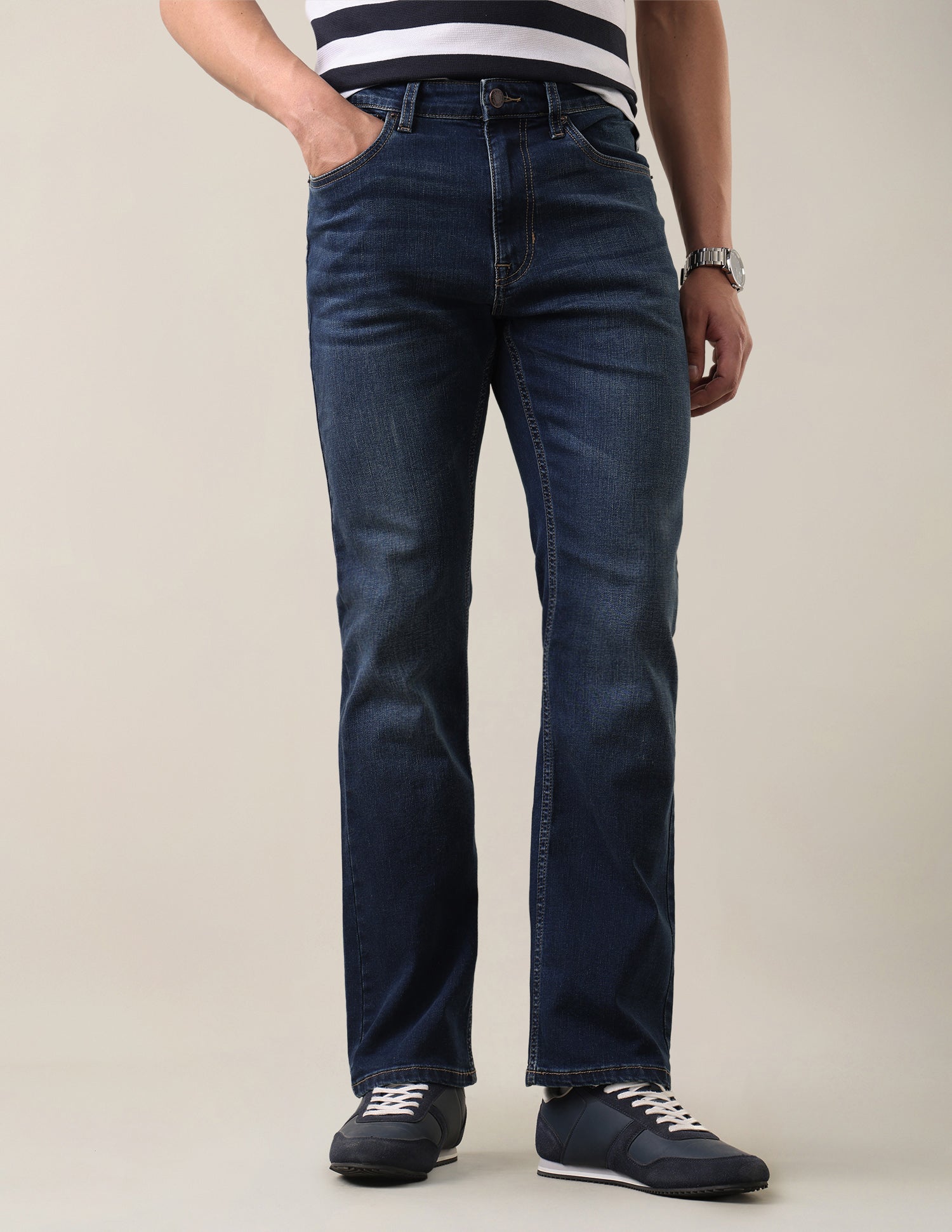 Connor Bootcut Fit Blue Jeans Indigo - U.S. Polo Assn. India | Large