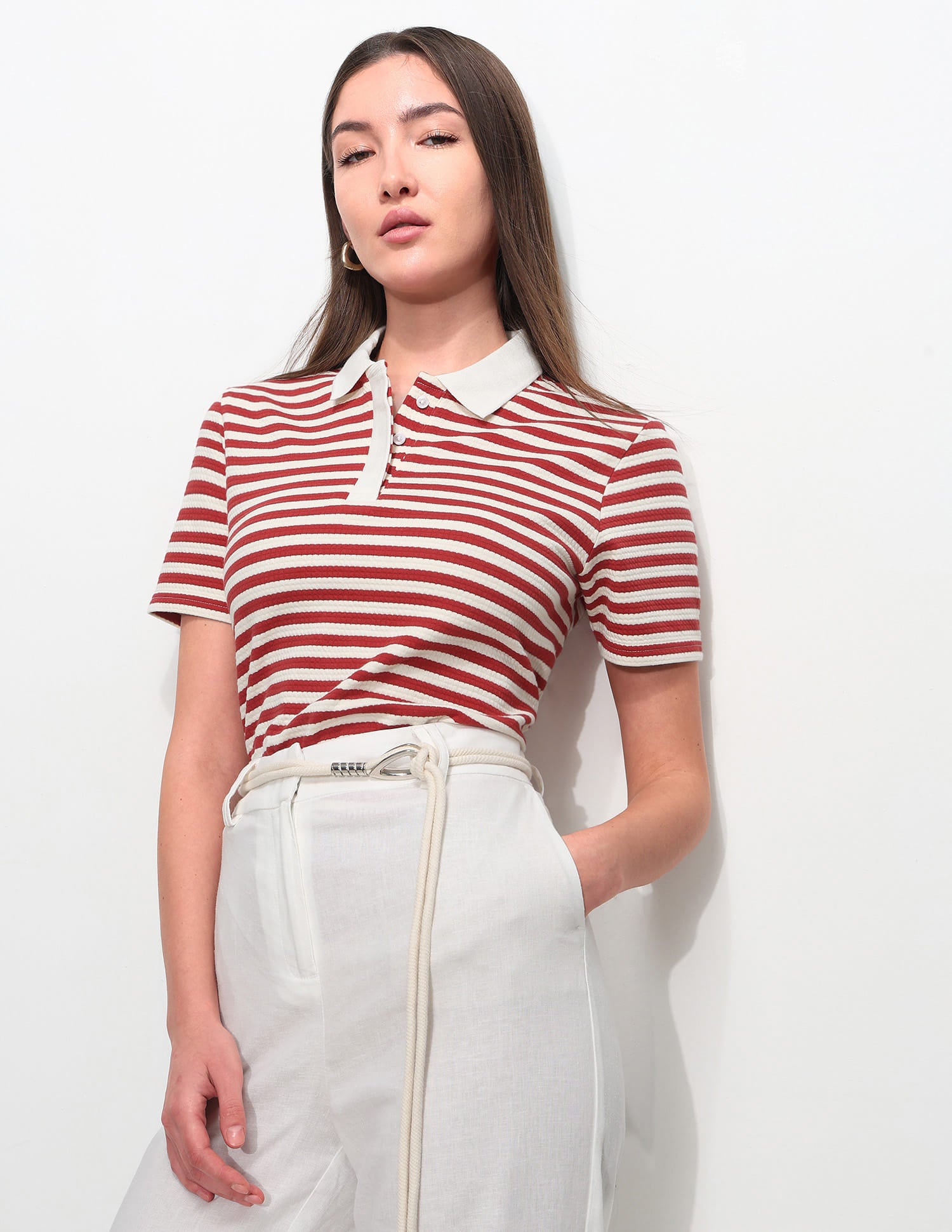 Striped Textured Polo Shirt Multi-colour - U.S. Polo Assn. India | Large