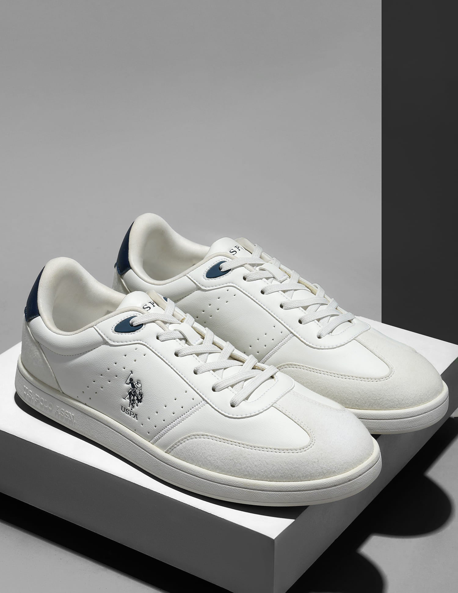 Men Cenik Suede Sneakers White - U.S. Polo Assn. India | Large