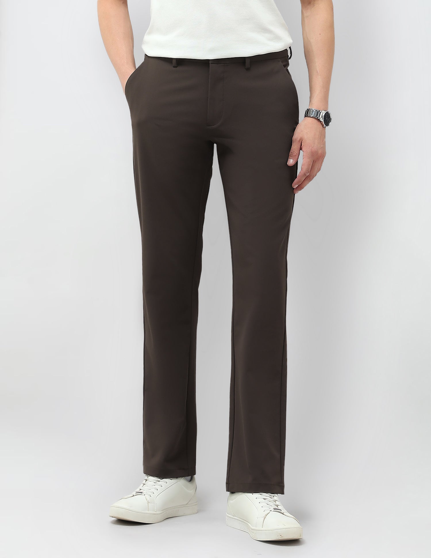 Satin Riley Straight Fit Trousers