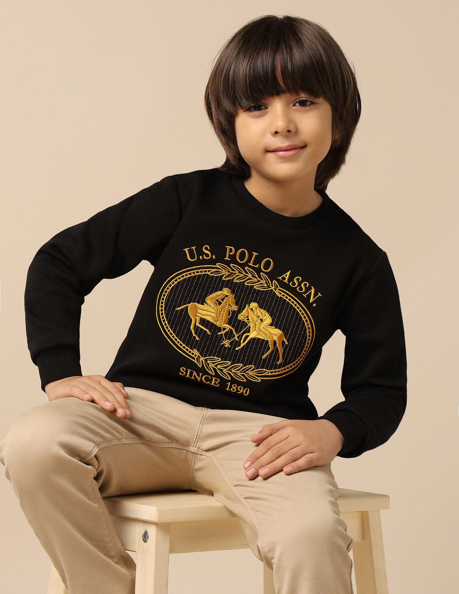 Boys Graphic Brand Embroidered Regular Fit Sweatshirt