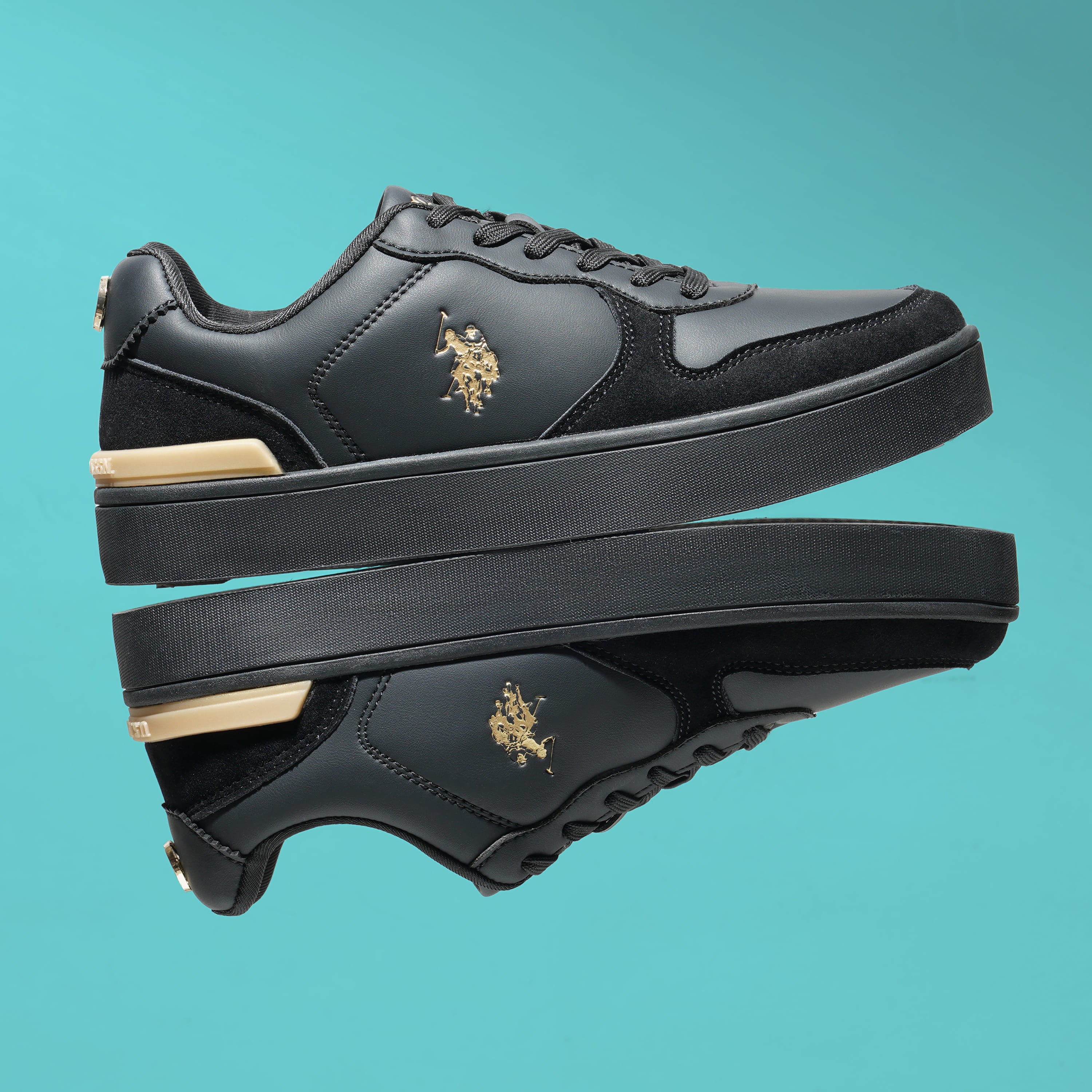 Ingrid Black Sneakers Shoes Black - U.S. Polo Assn. India | Large