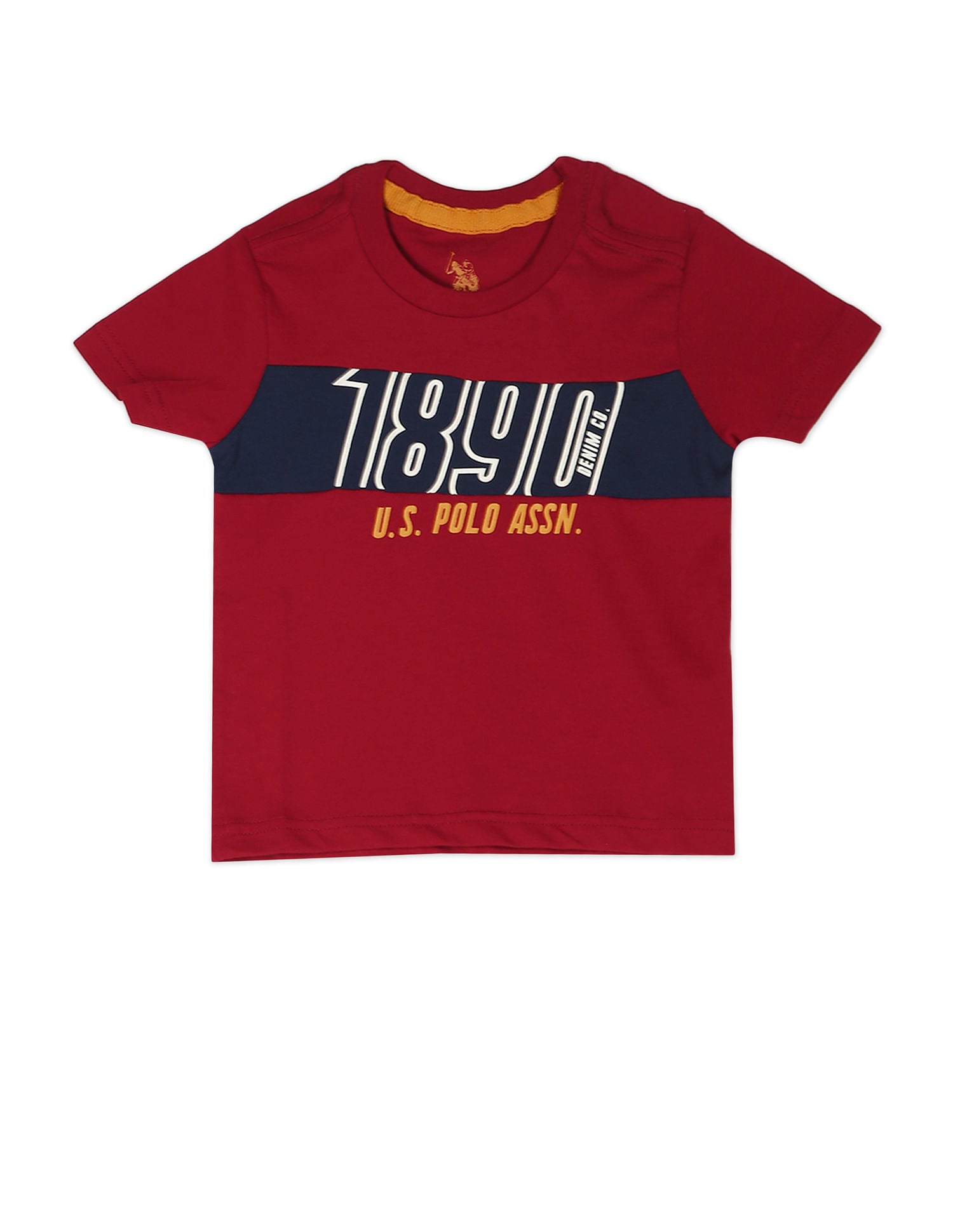 Ribbed Neck Logo T-Shirt