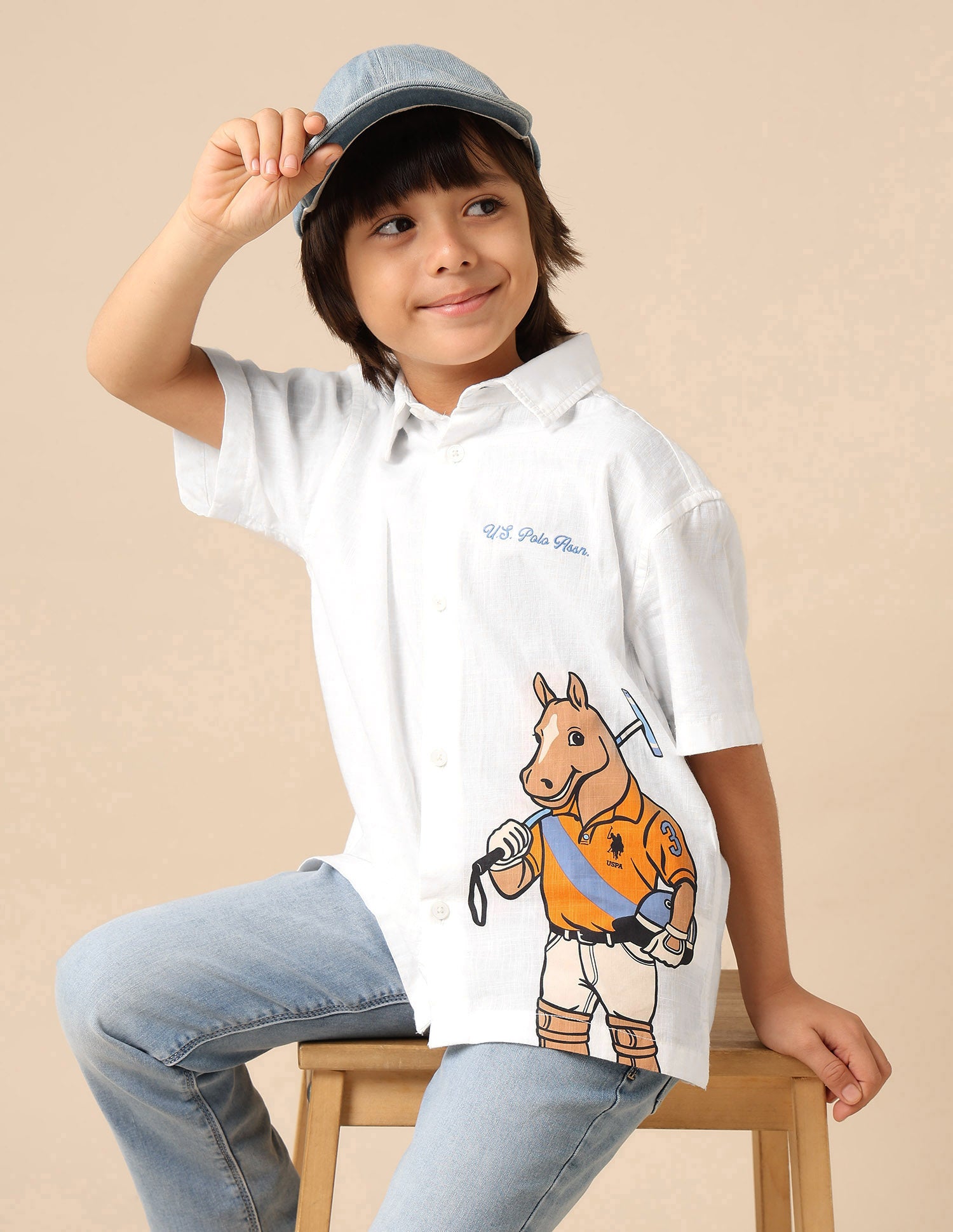 Boys Graphic Printed Pure Cotton Shirt