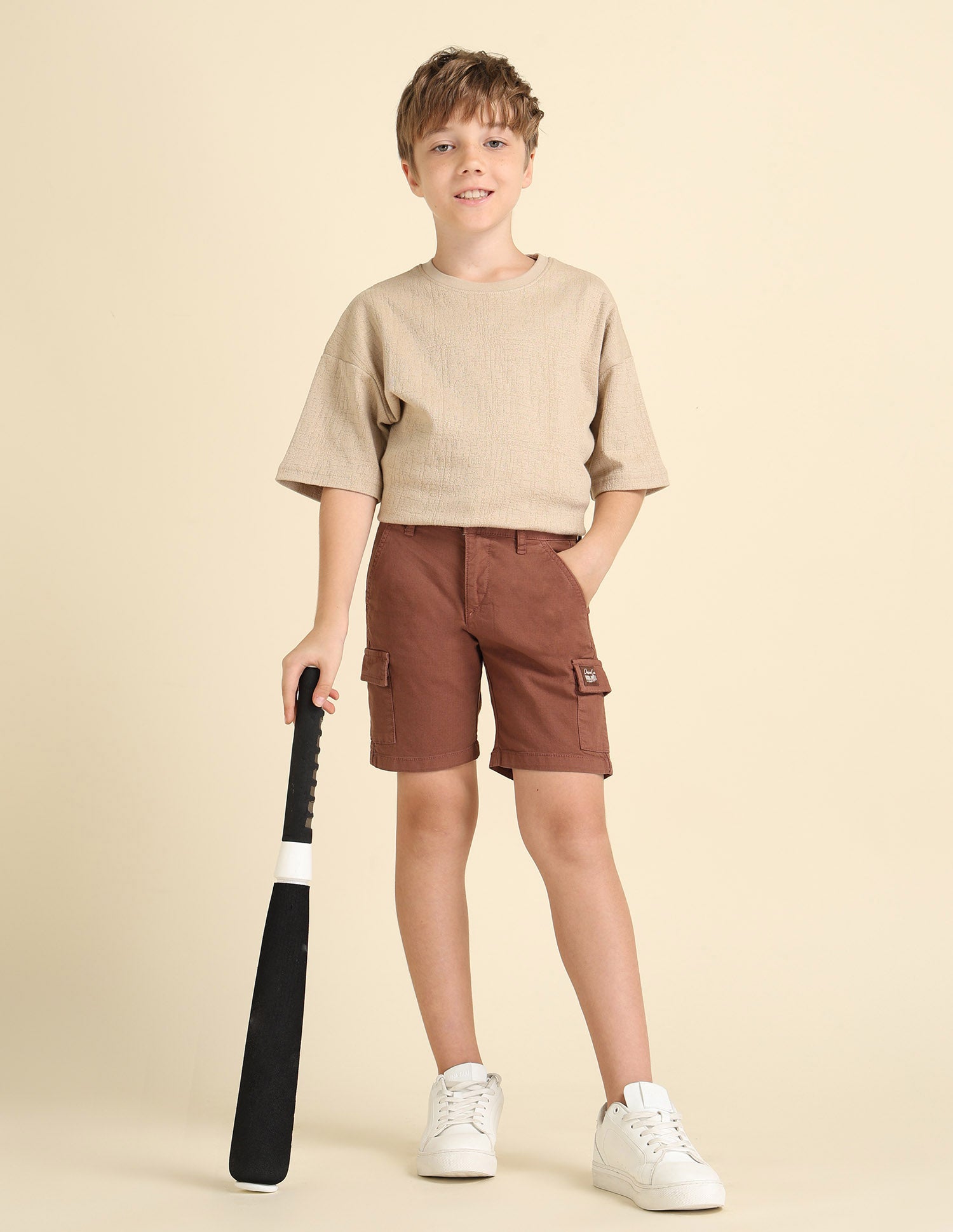 Boys Regular Fit Cargo Shorts