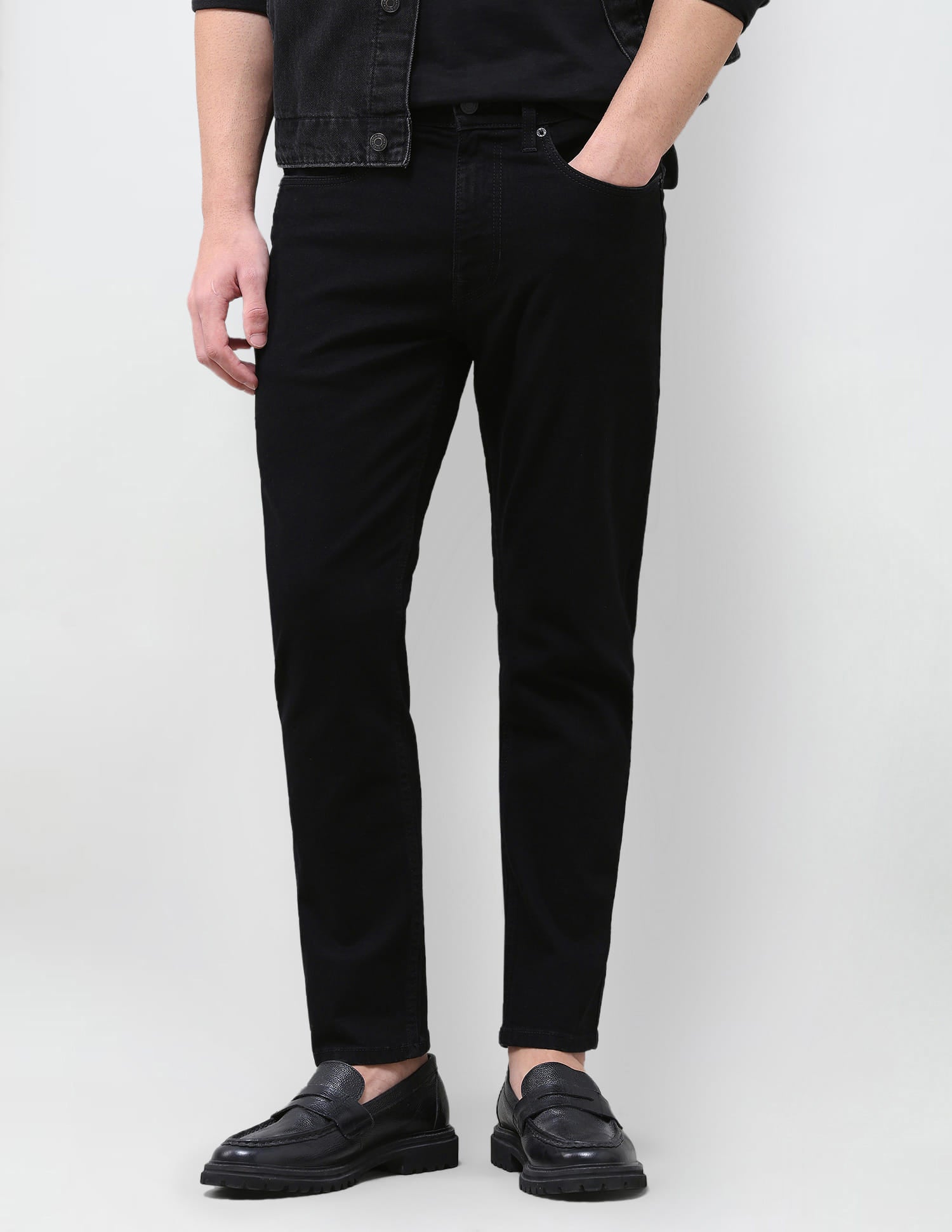 Solid Tapered Fit Jeans Black - U.S. Polo Assn. India | Large