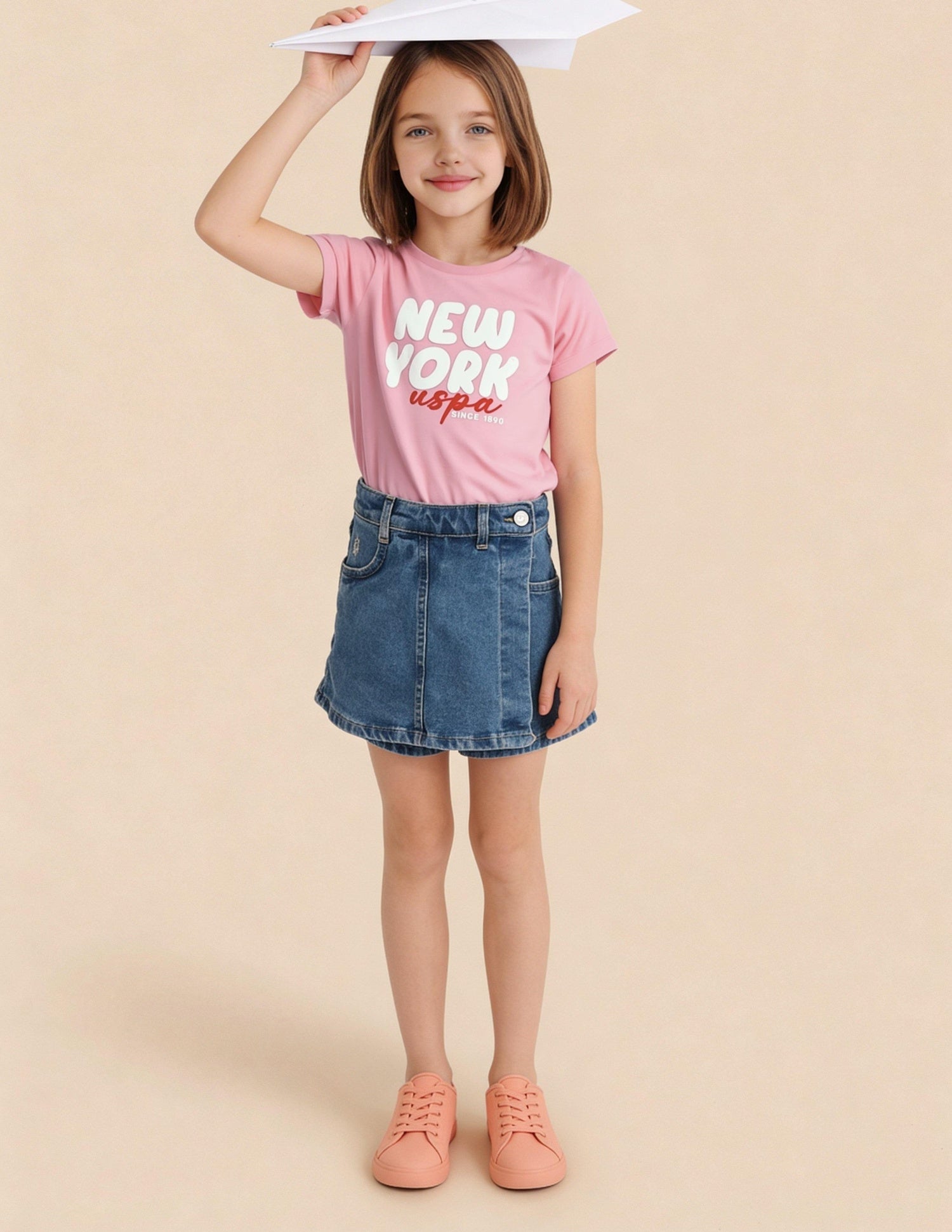 Comfort Fit Denim Skort