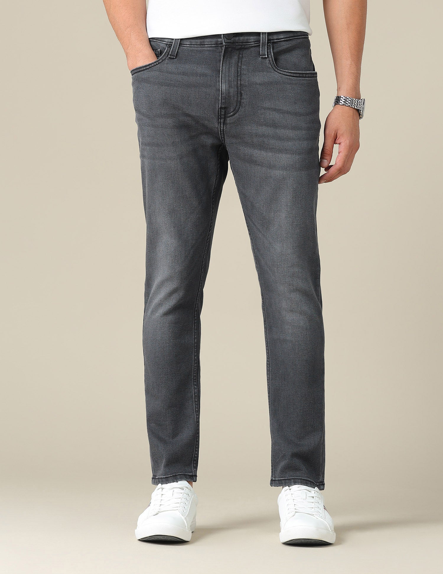 Cole Comfort Cropped Fit Black Jeans