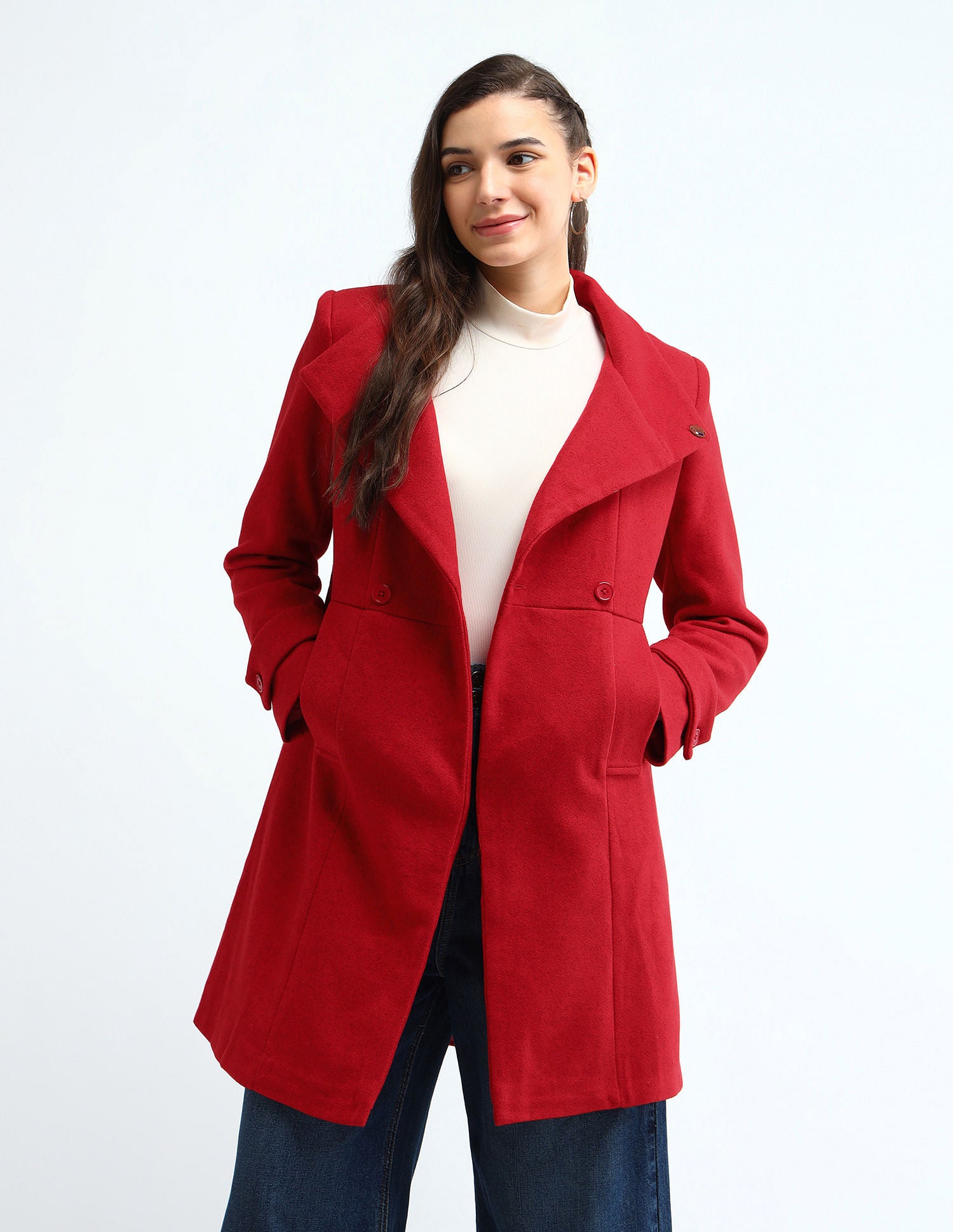 High Neck Felt Jacket