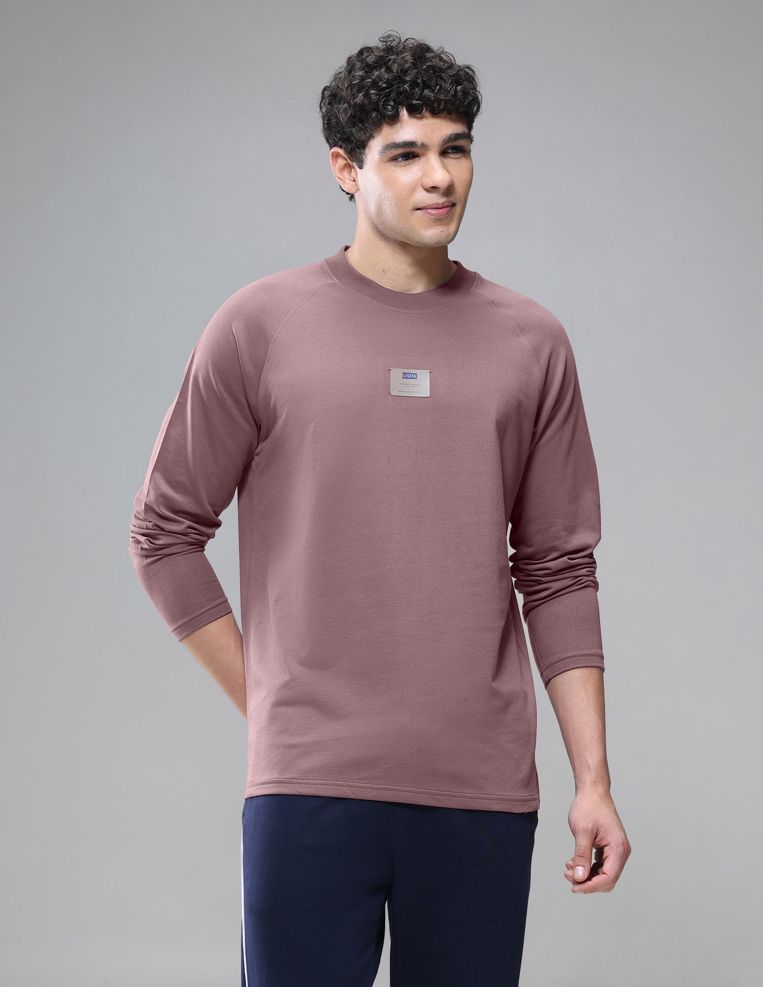 Raglan Full Sleeve Loopknit Lounge T-Shirt Marron - U.S. Polo Assn. India | Large