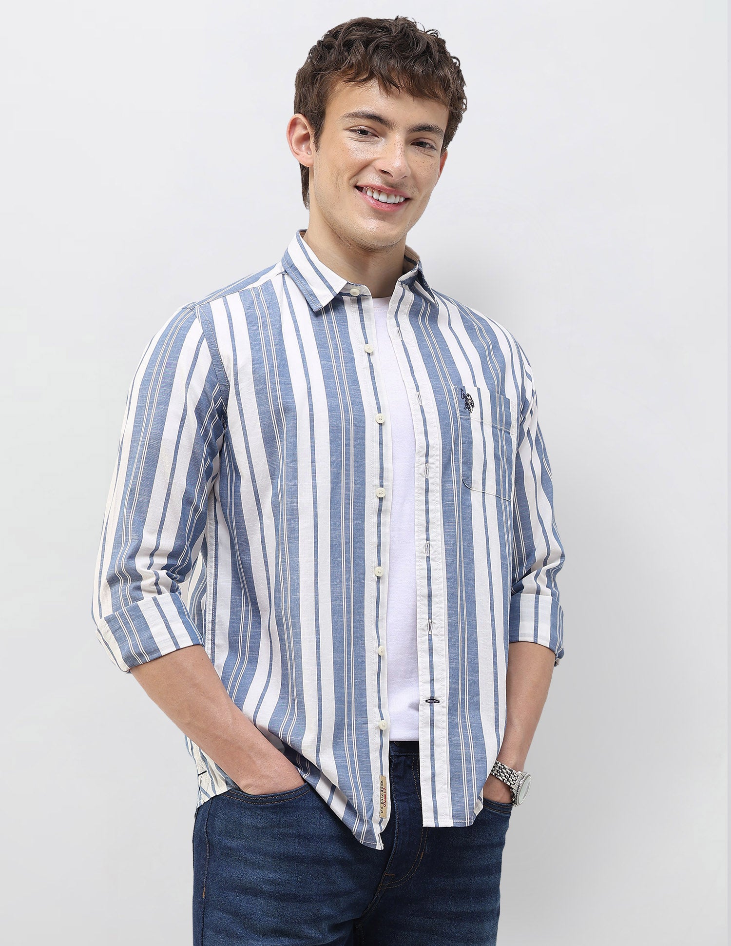 Vertical Striped Regular Fit Shirt