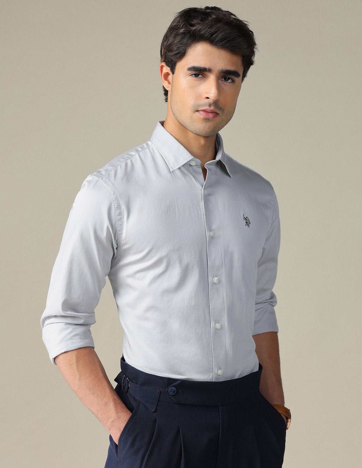 Pure Cotton Satin Shirt