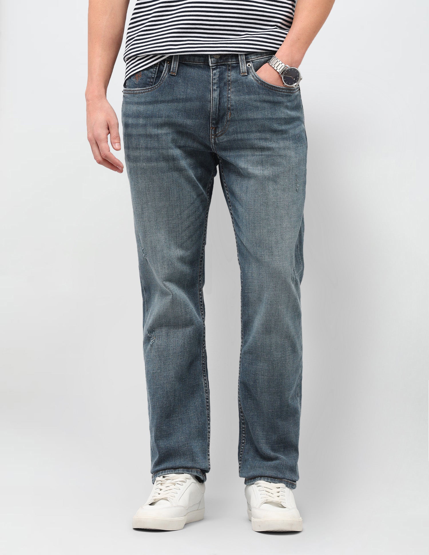 Harold Slim Straight Fit Blue Jeans