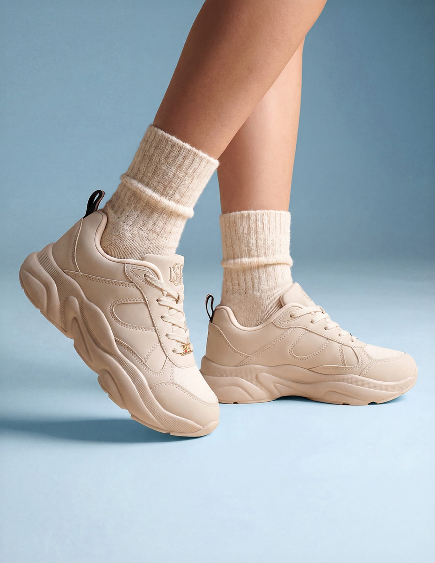 Women Sage 4.0 Lace Up Sneakers Nude - U.S. Polo Assn. India | Large