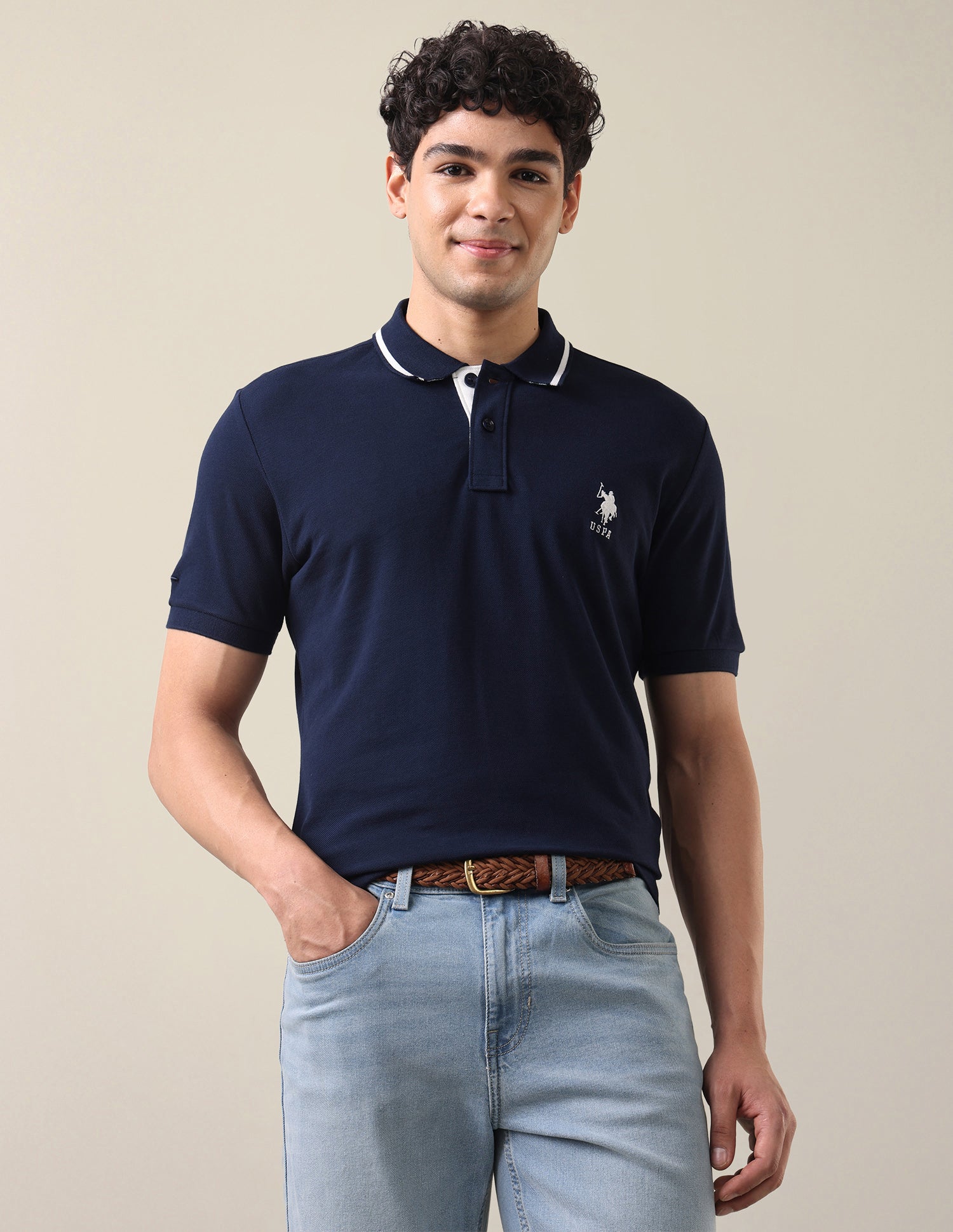 Solid Slim Fit Polo Shirt
