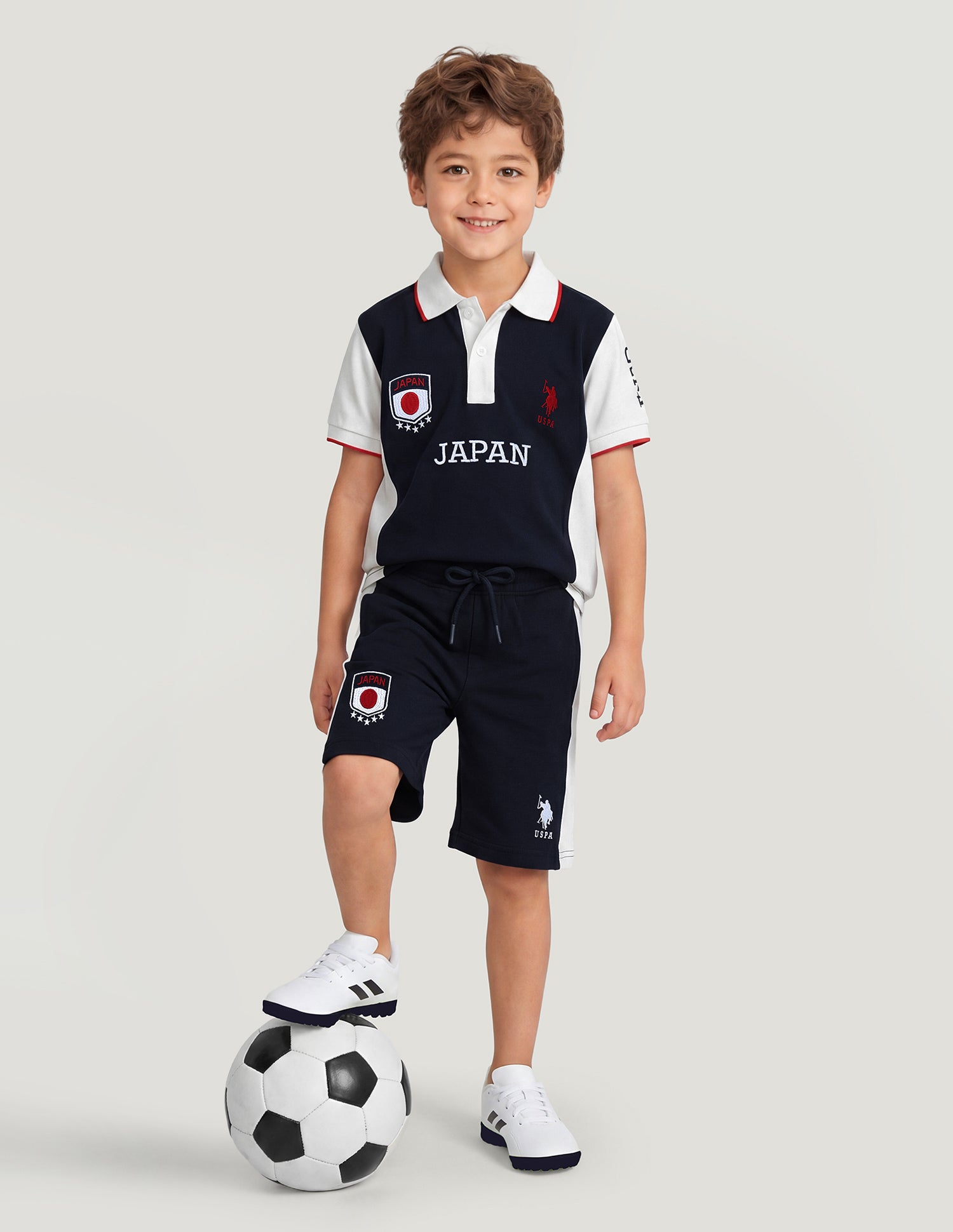 Mid Rise Solid Shorts Navy - U.S. Polo Assn. India | Large