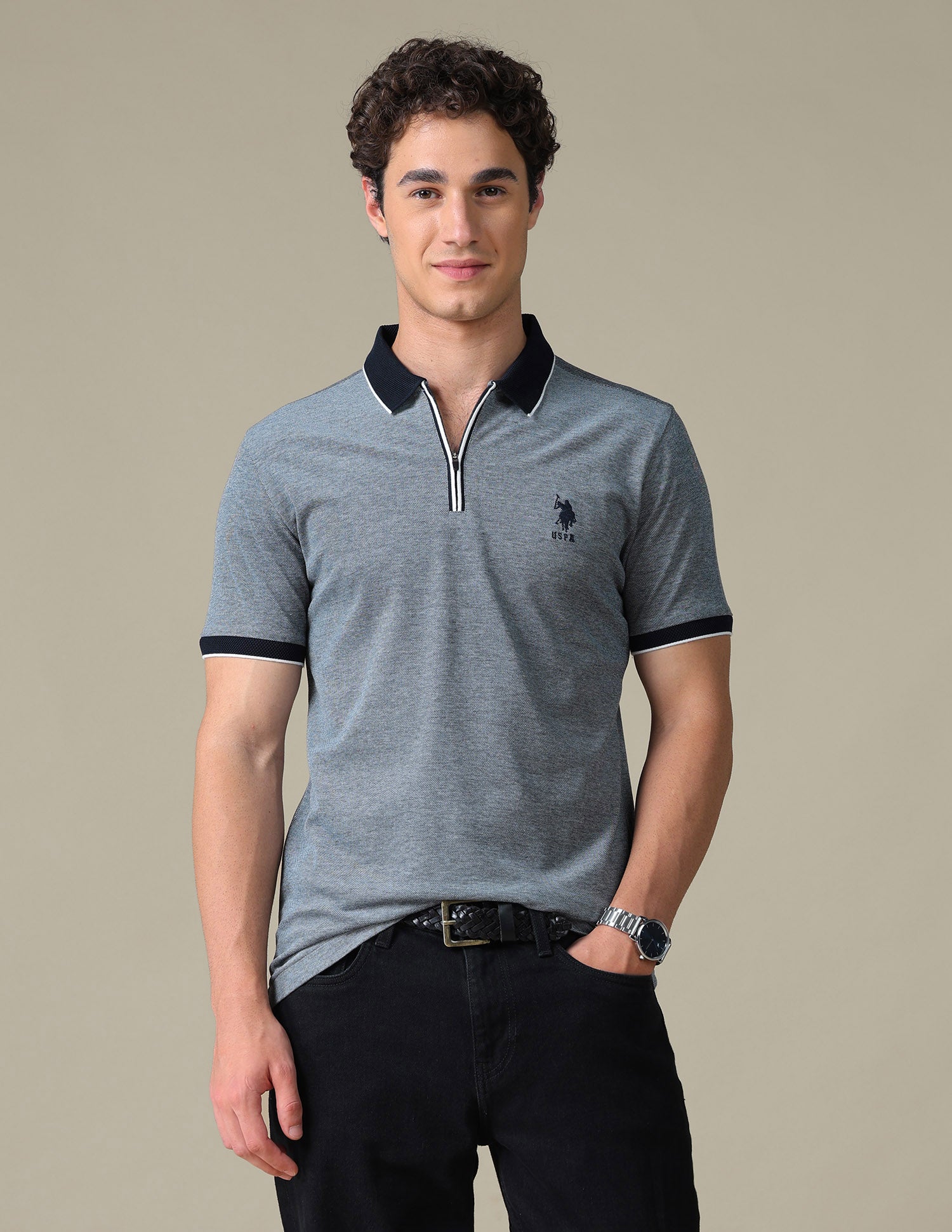 Heathered Regular Fit Polo Shirt