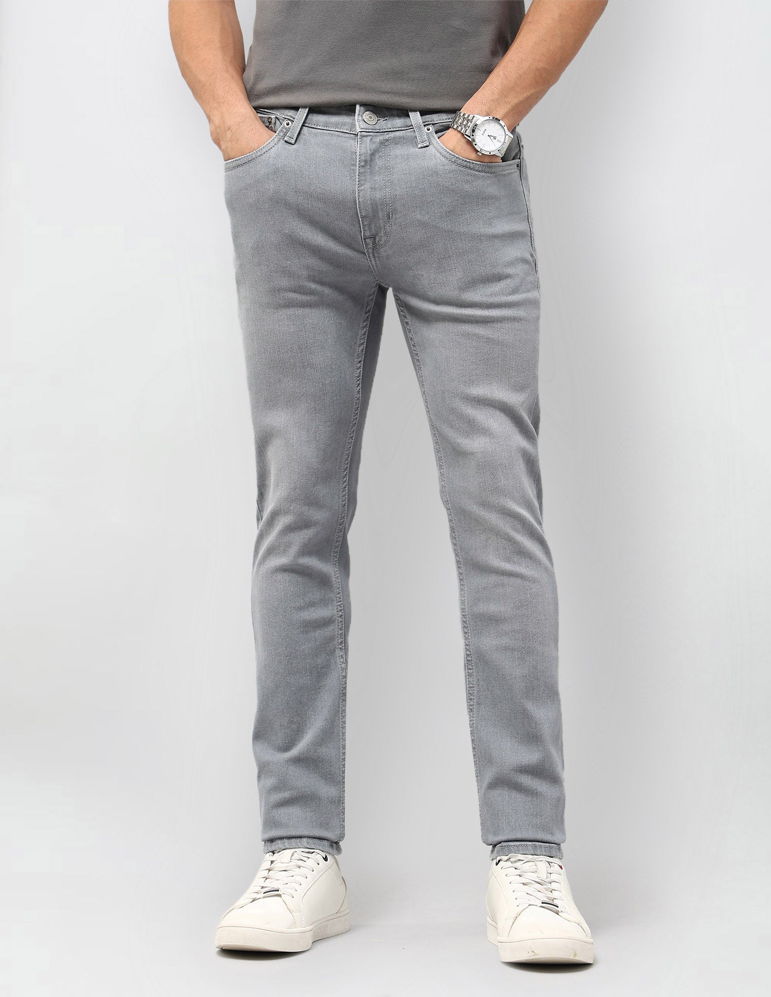 Regallo Skinny Fit Grey Jeans