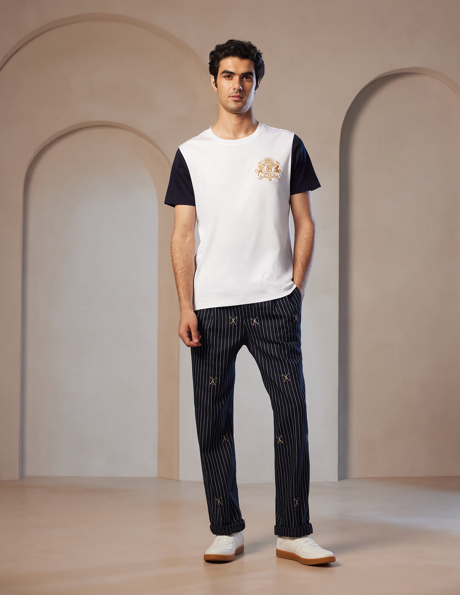 Pacho X Crest Logo Slim Fit T-Shirt White - U.S. POLO ASSN. | Large