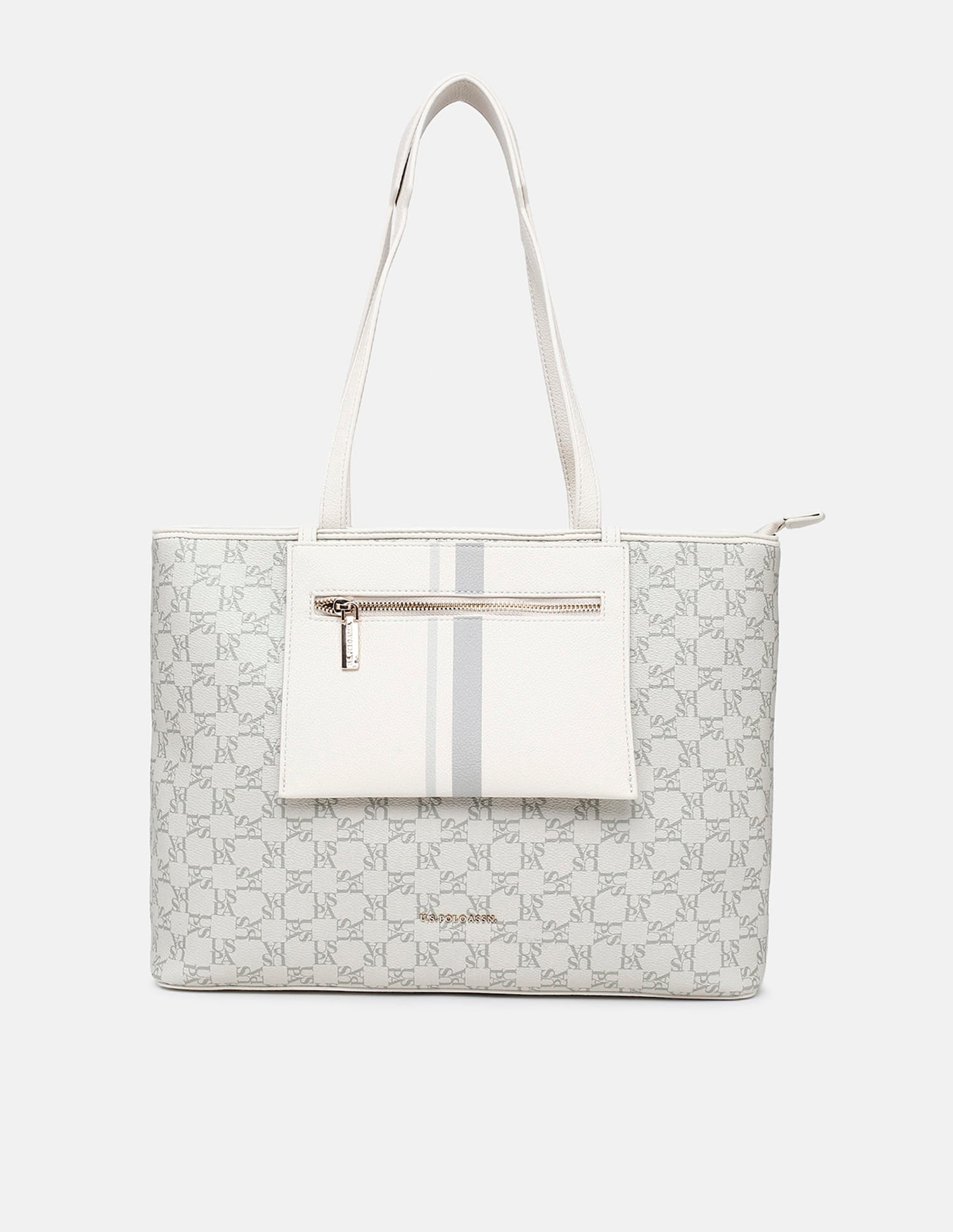 Coco Monogram Tote Bag Off White - U.S. Polo Assn. India | Large
