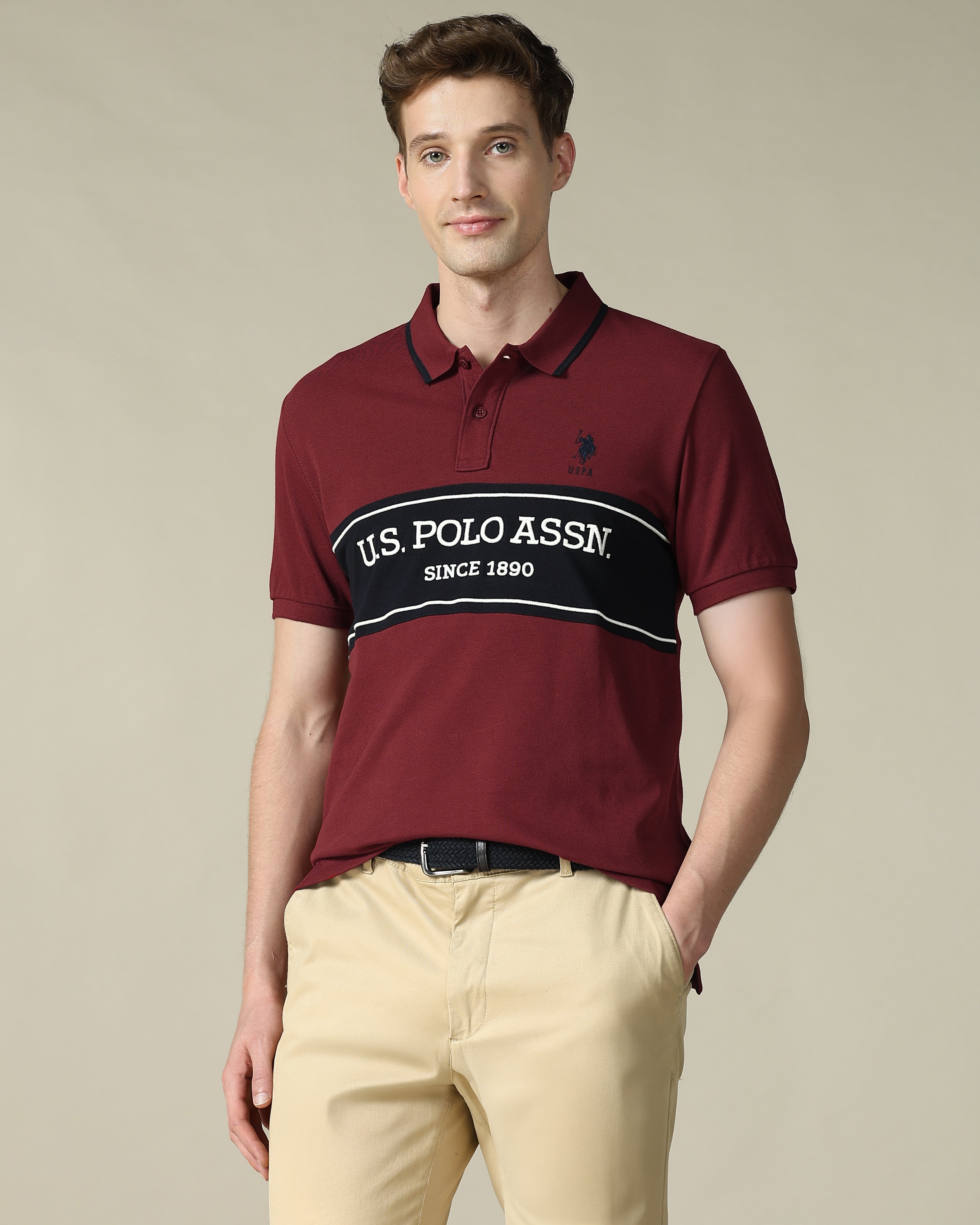 Brand Embroidered Regular Fit Polo Shirt
