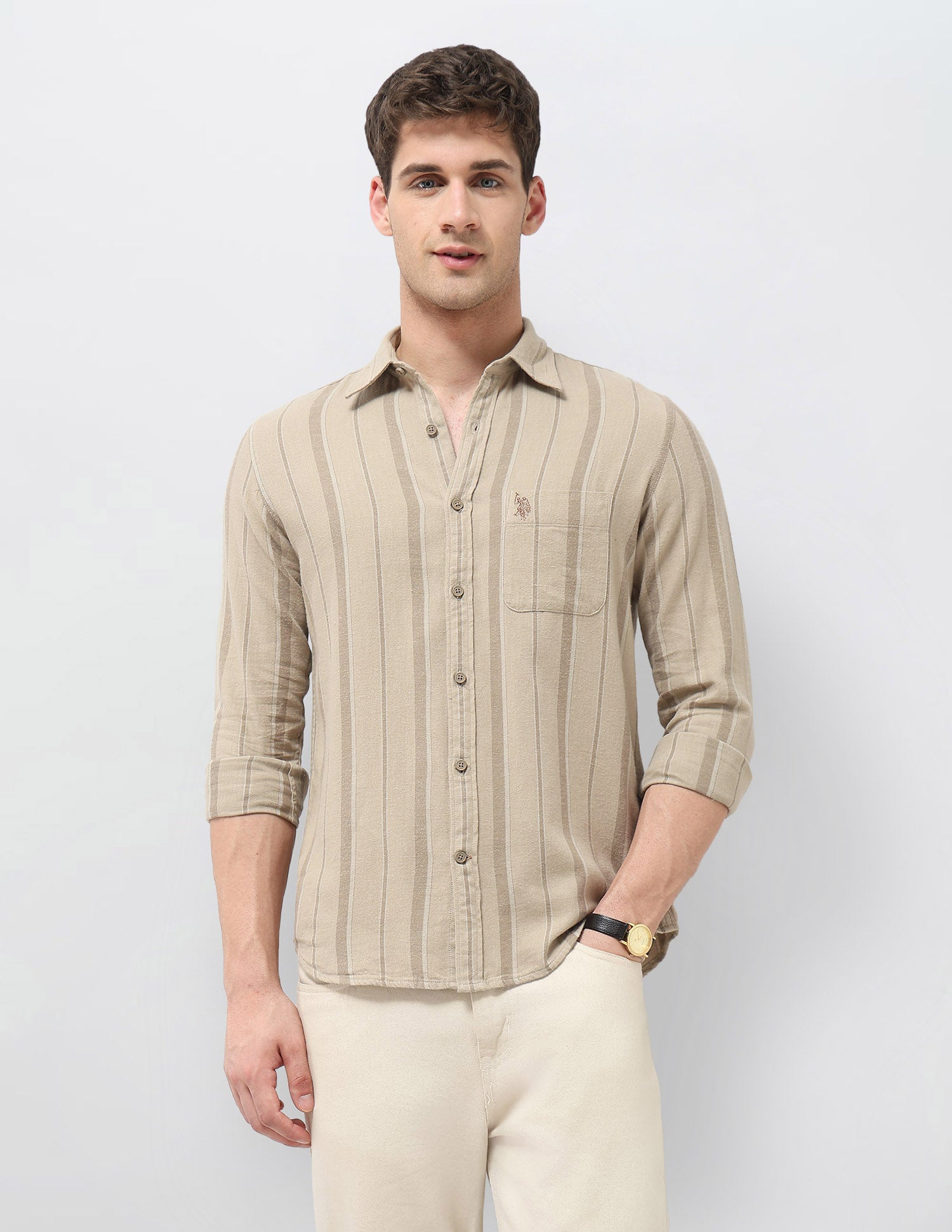 Vertical Striped Regular Fit Shirt