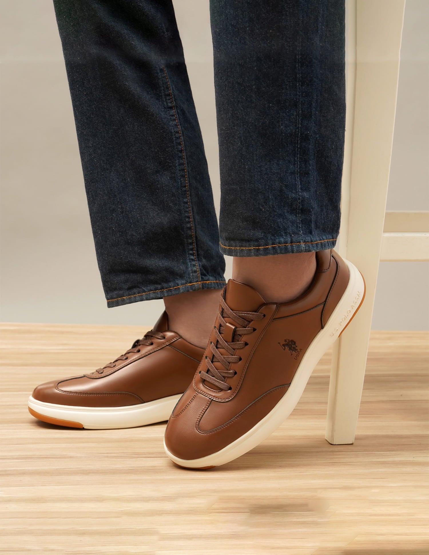 Men Como Dk. Brown All Day Sneakers Brown - U.S. Polo Assn. India | Large