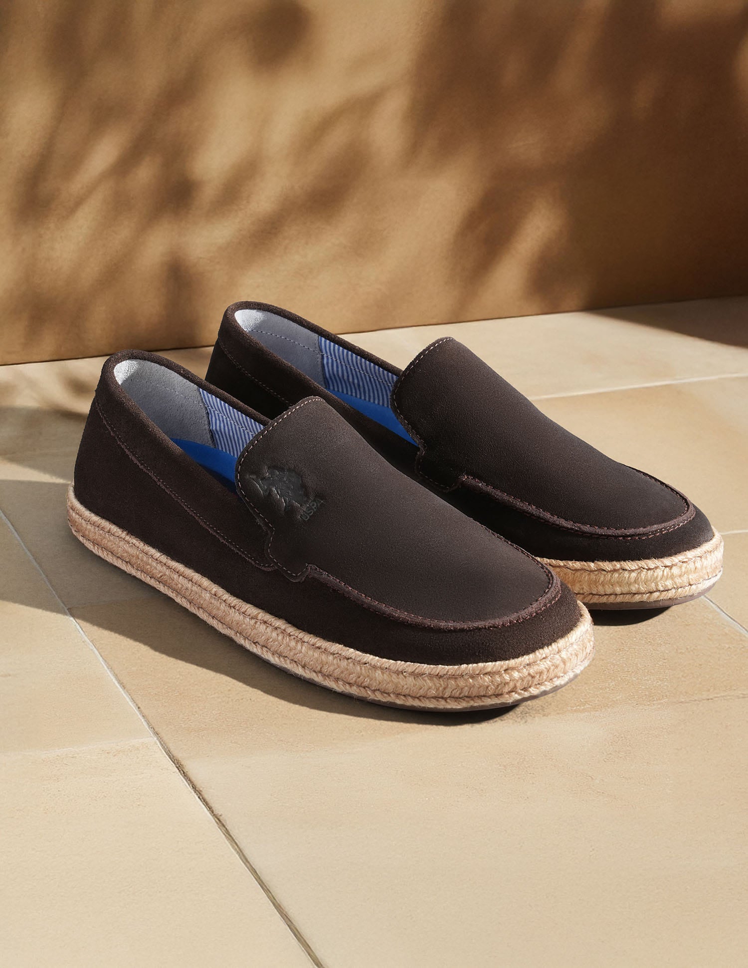 Mens Oudi Suede Slip-On Shoes Dk. Brown - U.S. Polo Assn. India | Large