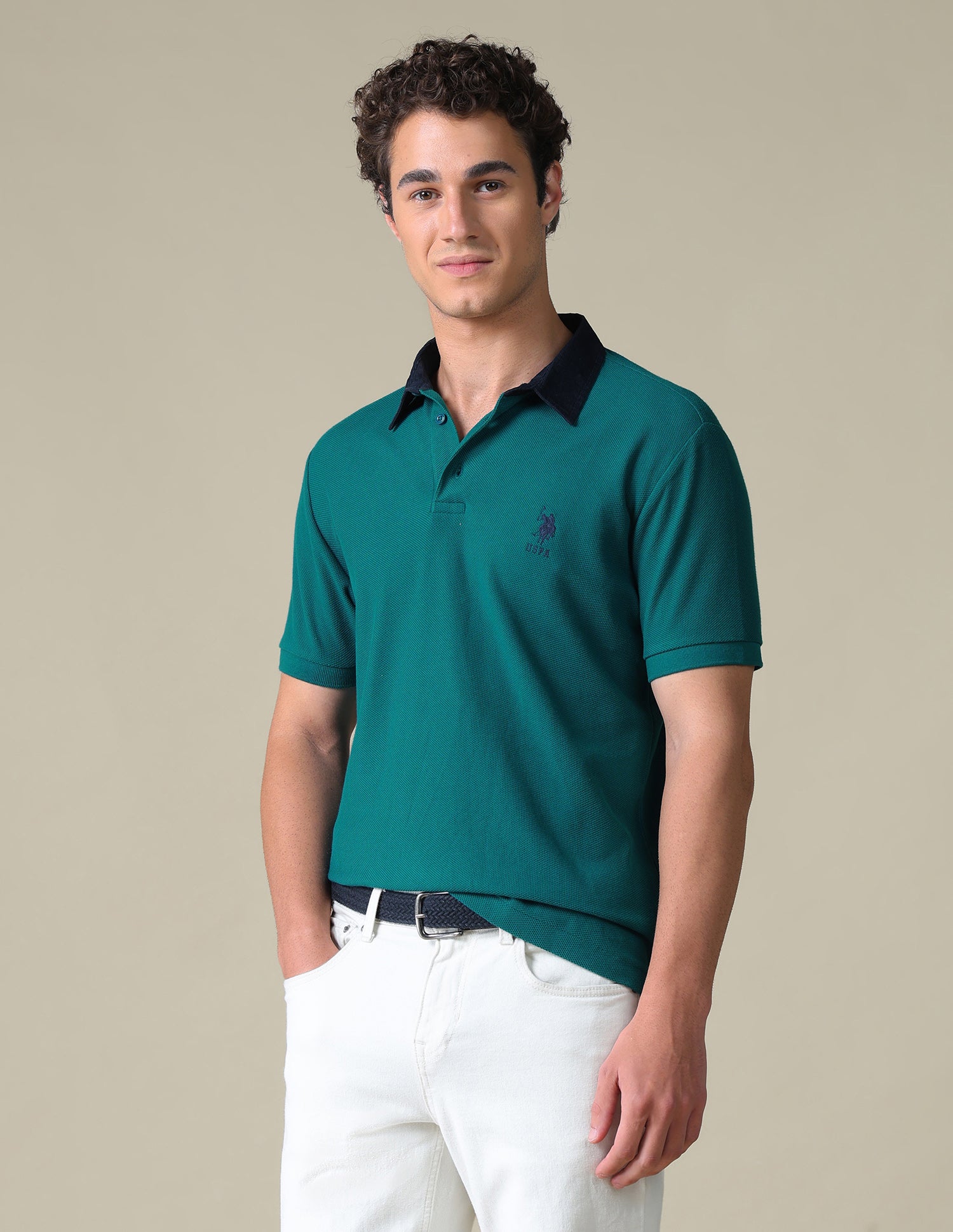 Regular Fit Solid Polo Shirt