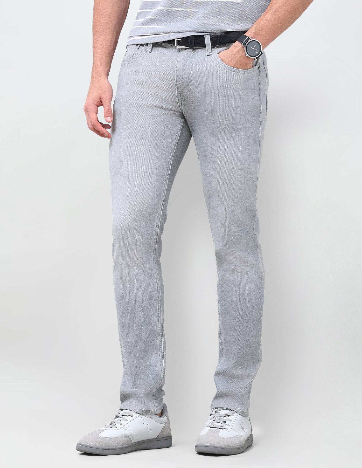 Brandon Slim-Tapered Fit Grey Jeans