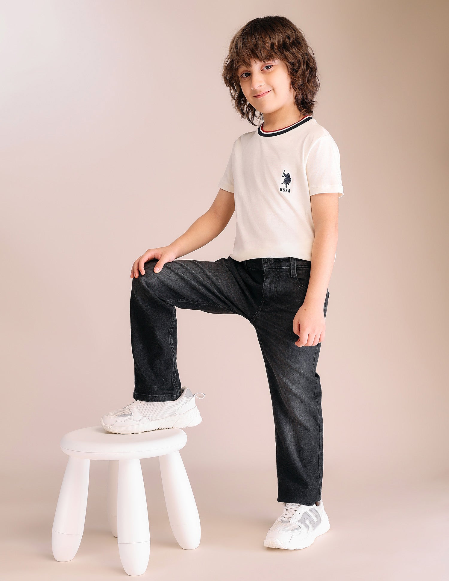 Boys Whiskered Relaxed Fit Jeans