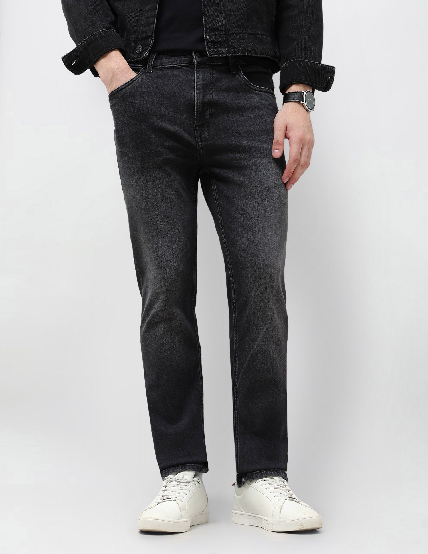 Harold Slim Straight Fit Black Jeans
