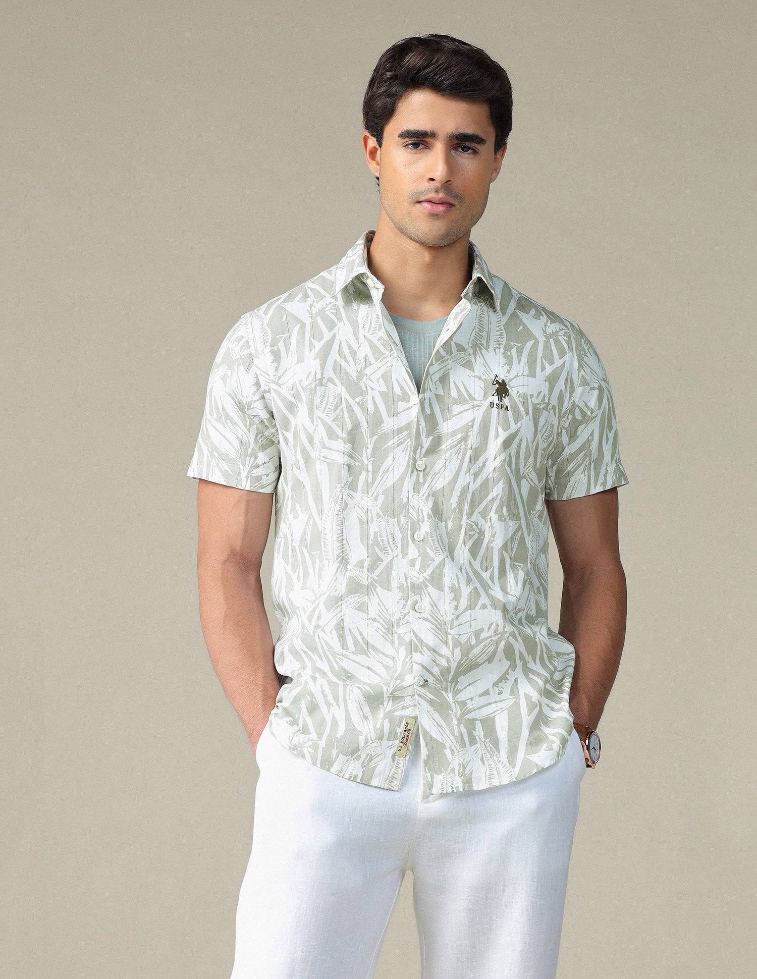 Tropical Printed Dobby Shirt