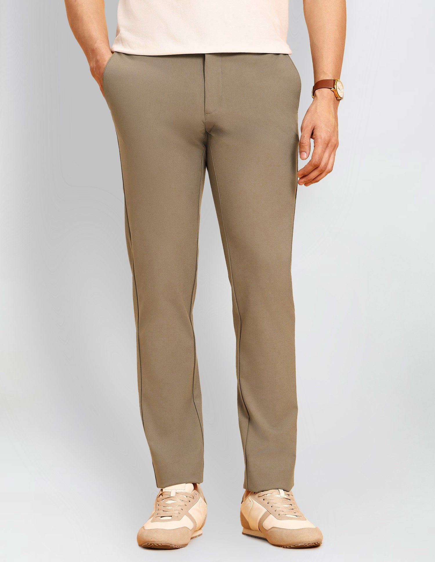Mid Rise Satin Trousers