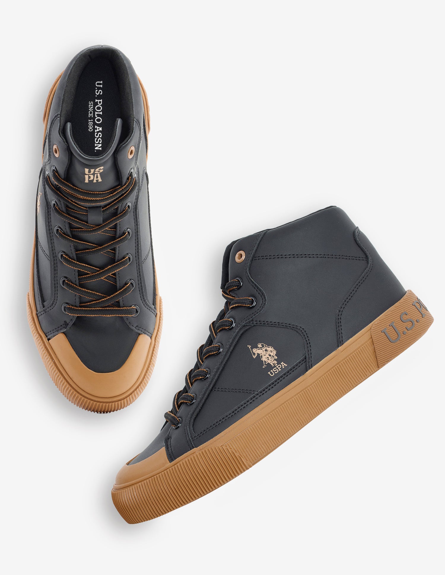 Ricon Mid Top Sneakers Black - U.S. Polo Assn. India | Large