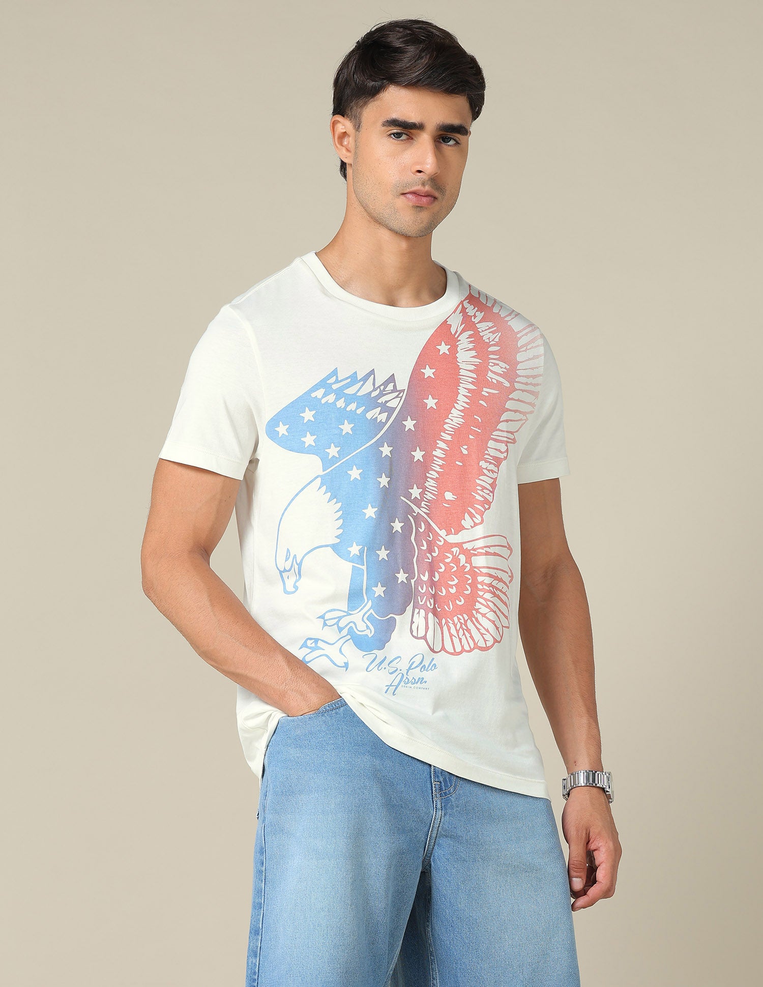 Graphic Printed Muscle Fit T-Shirt