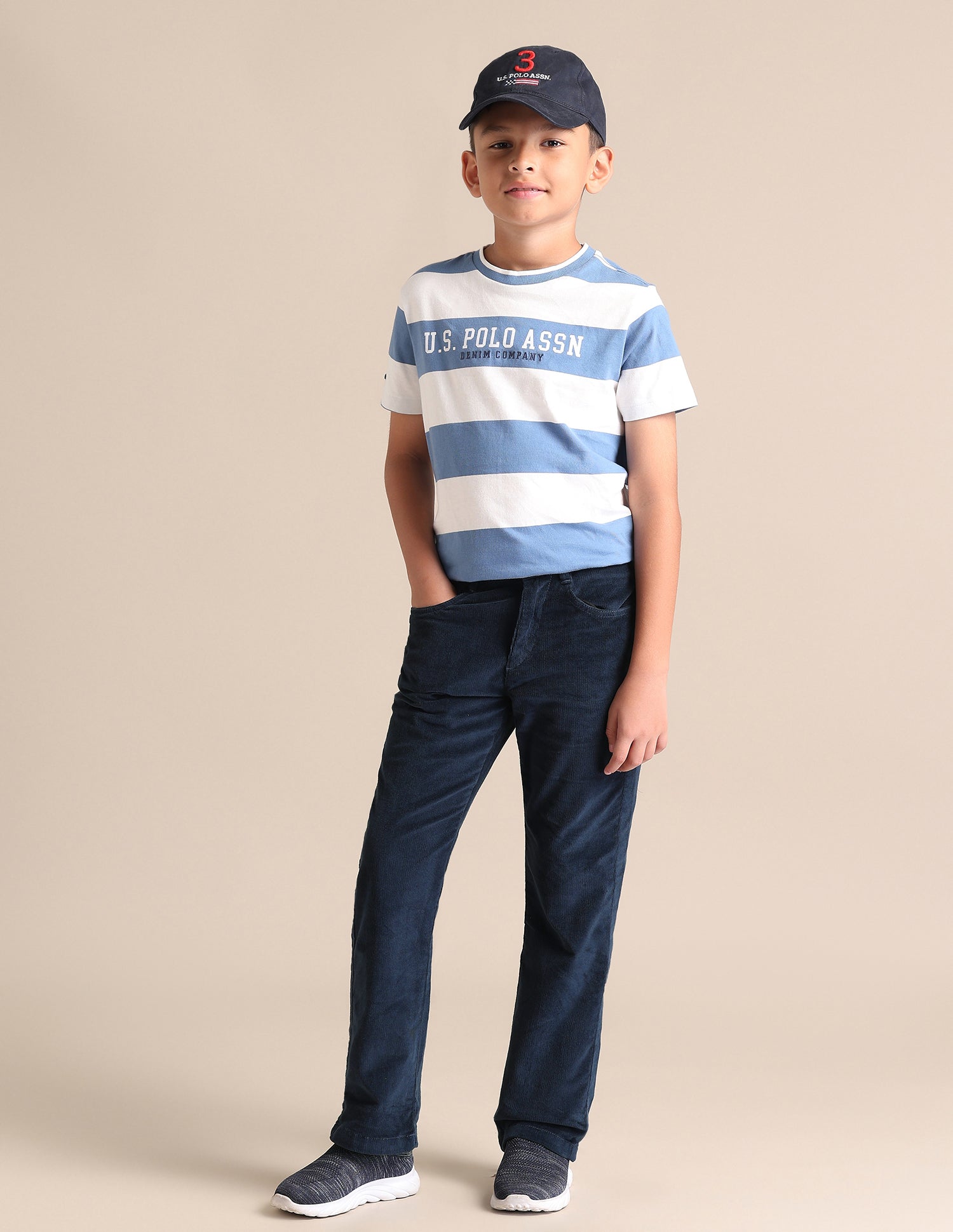 Boys Solid Corduroy Trousers