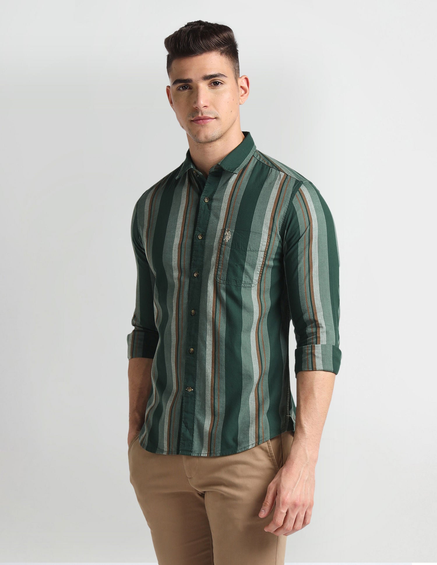 Vertical Stripe Slim Fit Shirt – U.S. Polo Assn. India