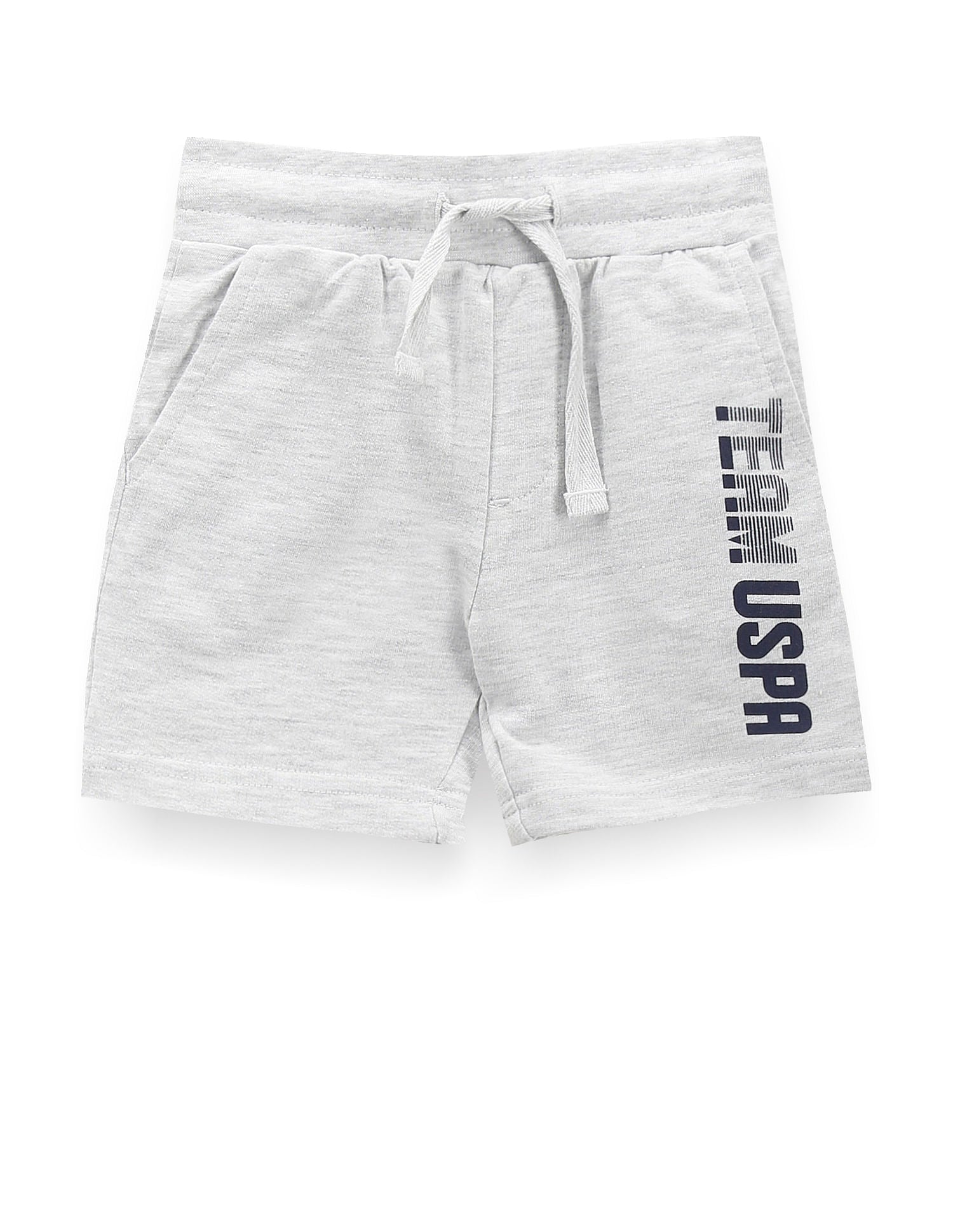 Boys Mid Rise Brand Print Shorts