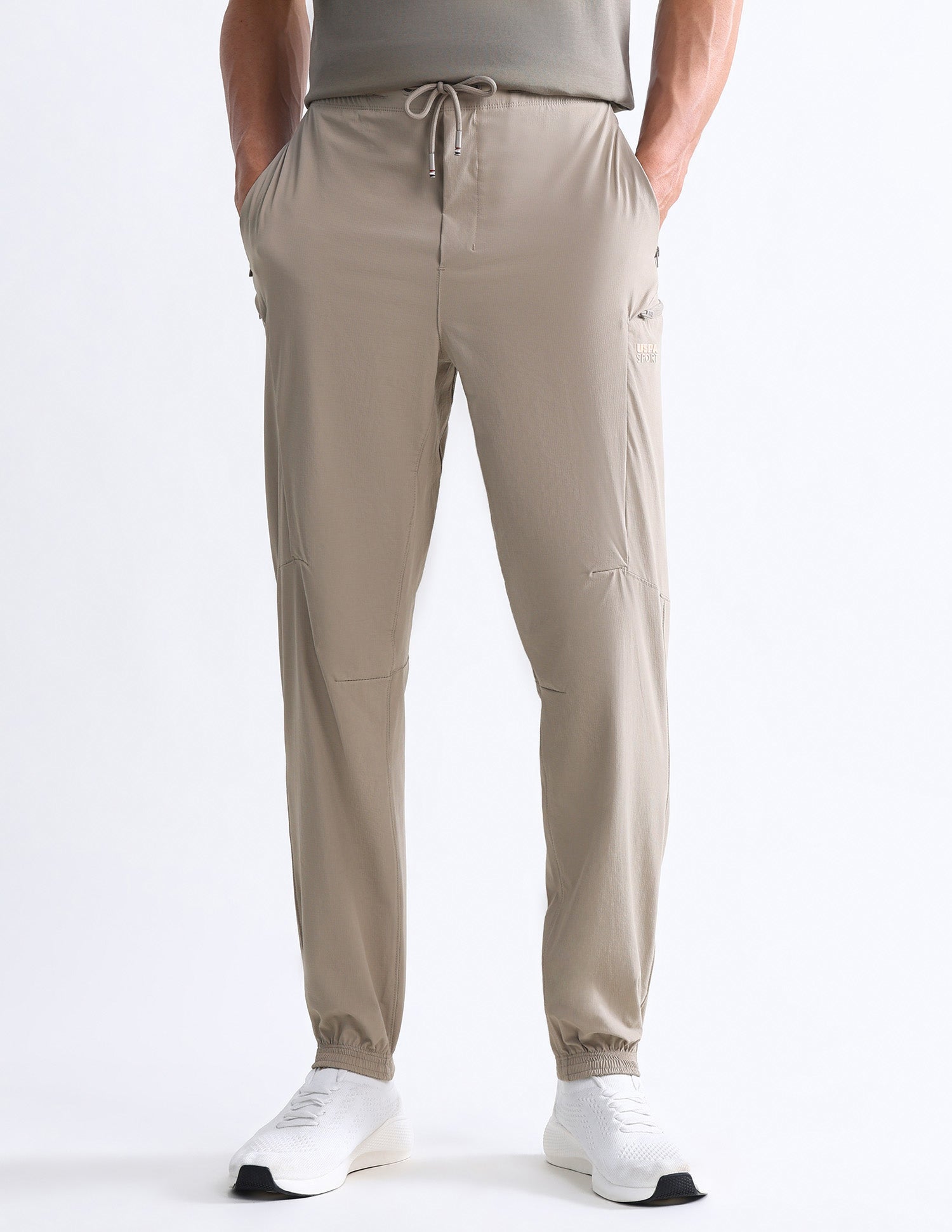 Solid Slim Fit Active Joggers