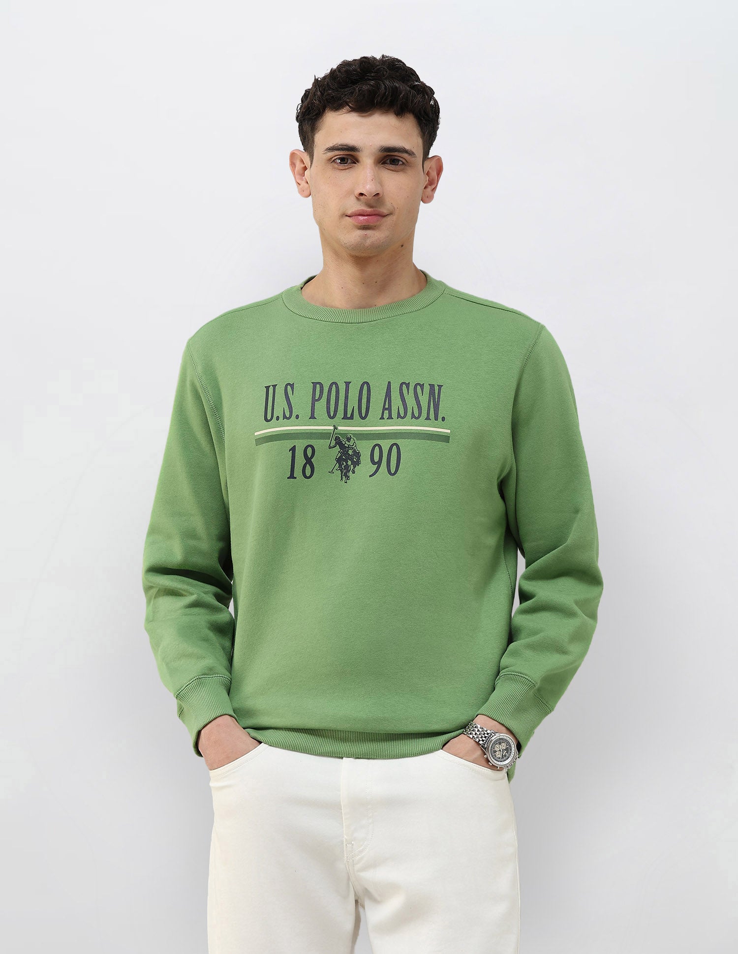 Brand Printed Regular Fit Sweatshirt