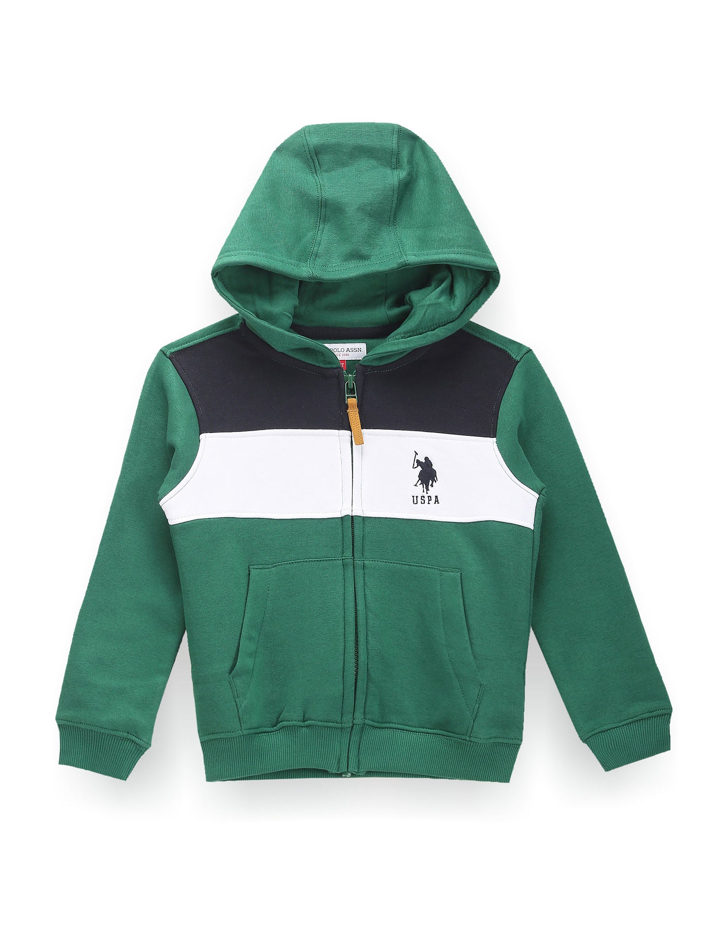 Boys Colour Block Hooded Sweatshirt